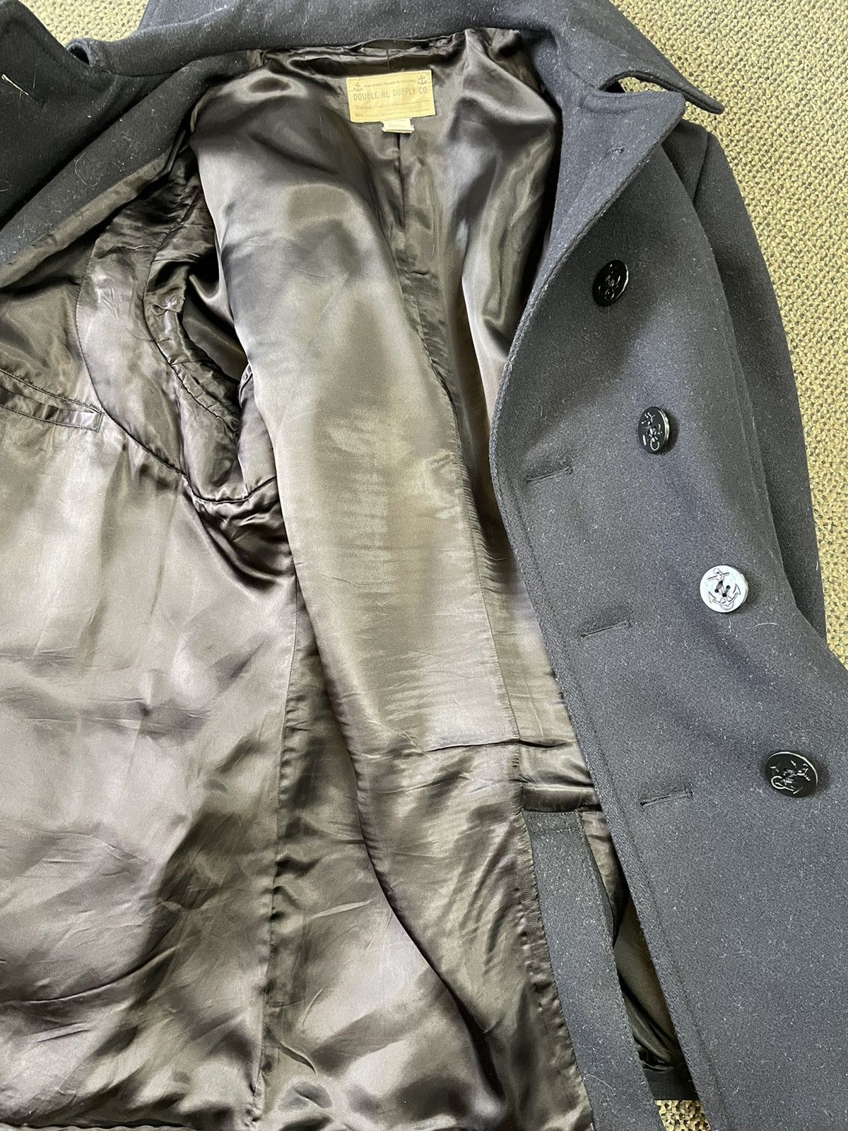 RRL Ralph Lauren Melton Wool Peacoat Size US XL / EU 56 / 4 - 8 Thumbnail