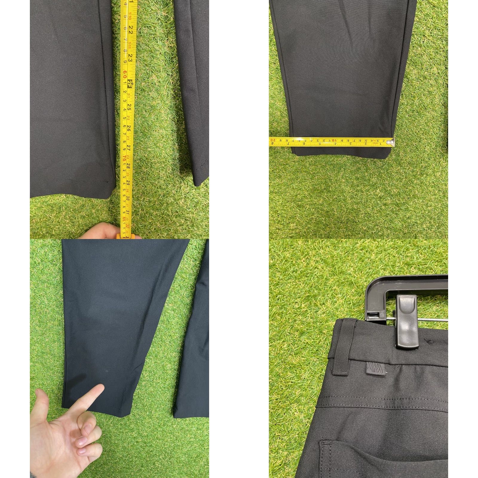 Vintage VRST Pants Mens 32x30 Solid Black Stretch Flat Front Performance Chino Y2K Size US 32 / EU 48 - 8 Thumbnail
