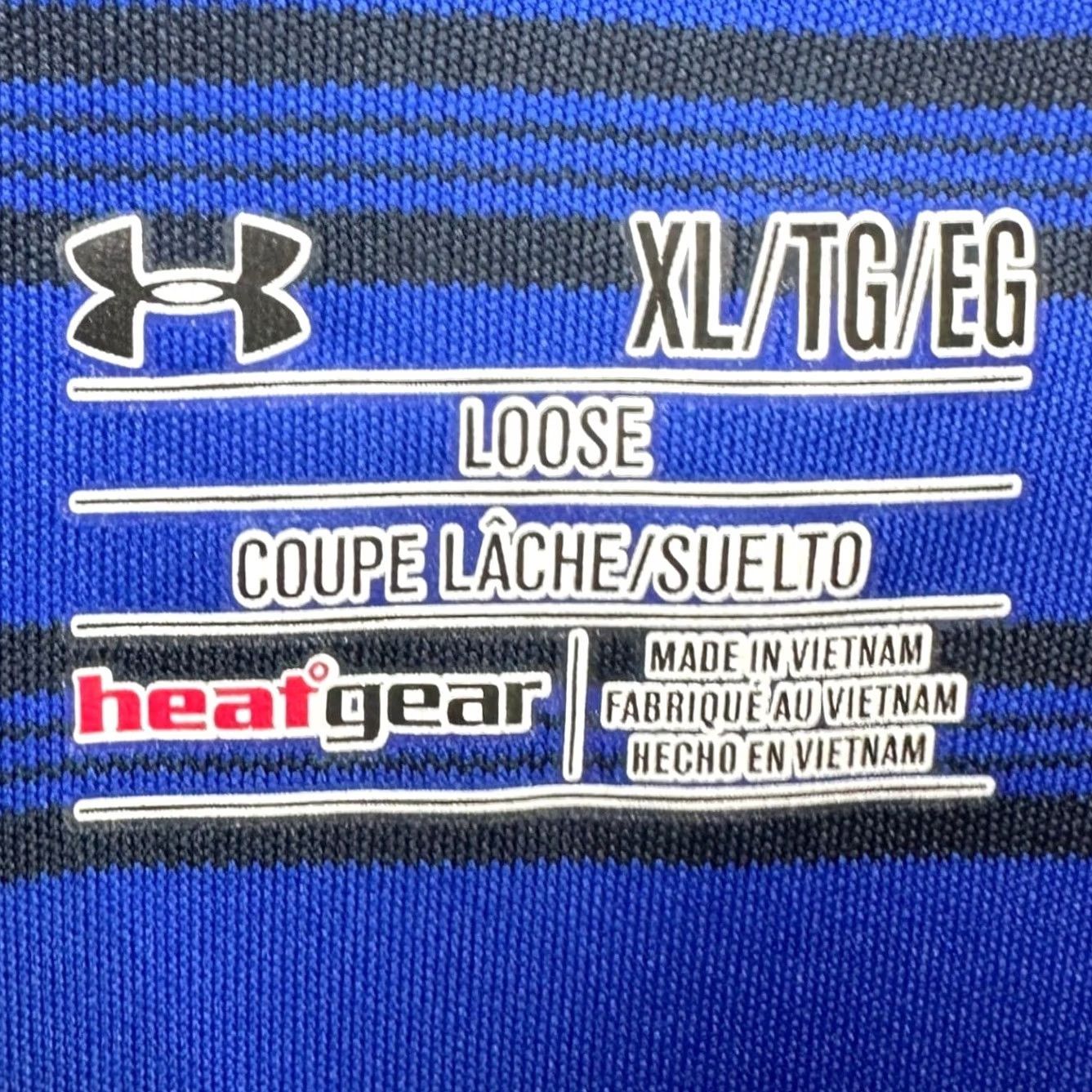 Under Armour Under Armour HeatGear Polo Shirt Men XL Striped Blue Black Short Sleeve Moisture Wicking Golf Rugby Loose Fit EUC Size US XL / EU 56 / 4 - 4 Thumbnail
