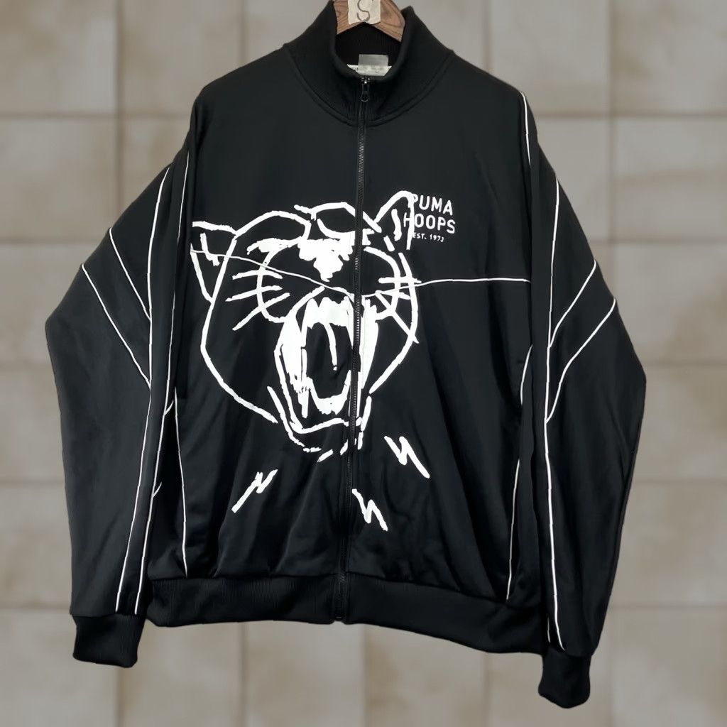 Puma PUMA DIDN'T FLINCH 73 JACKET Track Sweat Shirt Graphic Logo Men 2XL Black Full Zip Stand-Up Collar Long Sleeve Fleece Regular Fit Sportswear Size US XXL / EU 58 / 5 - 1 Thumbnail