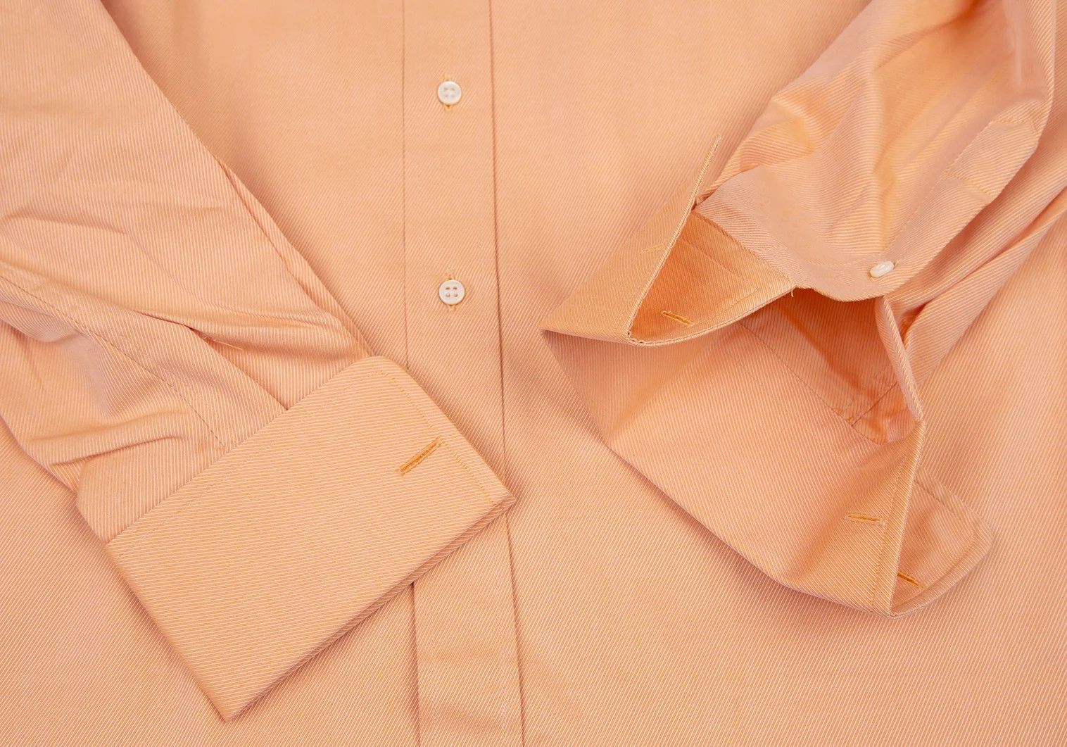 Dries Van Noten Cotton Double Cuff Long Sleeve Shirt in Light Orange Size US XXS / EU 40 - 5 Thumbnail
