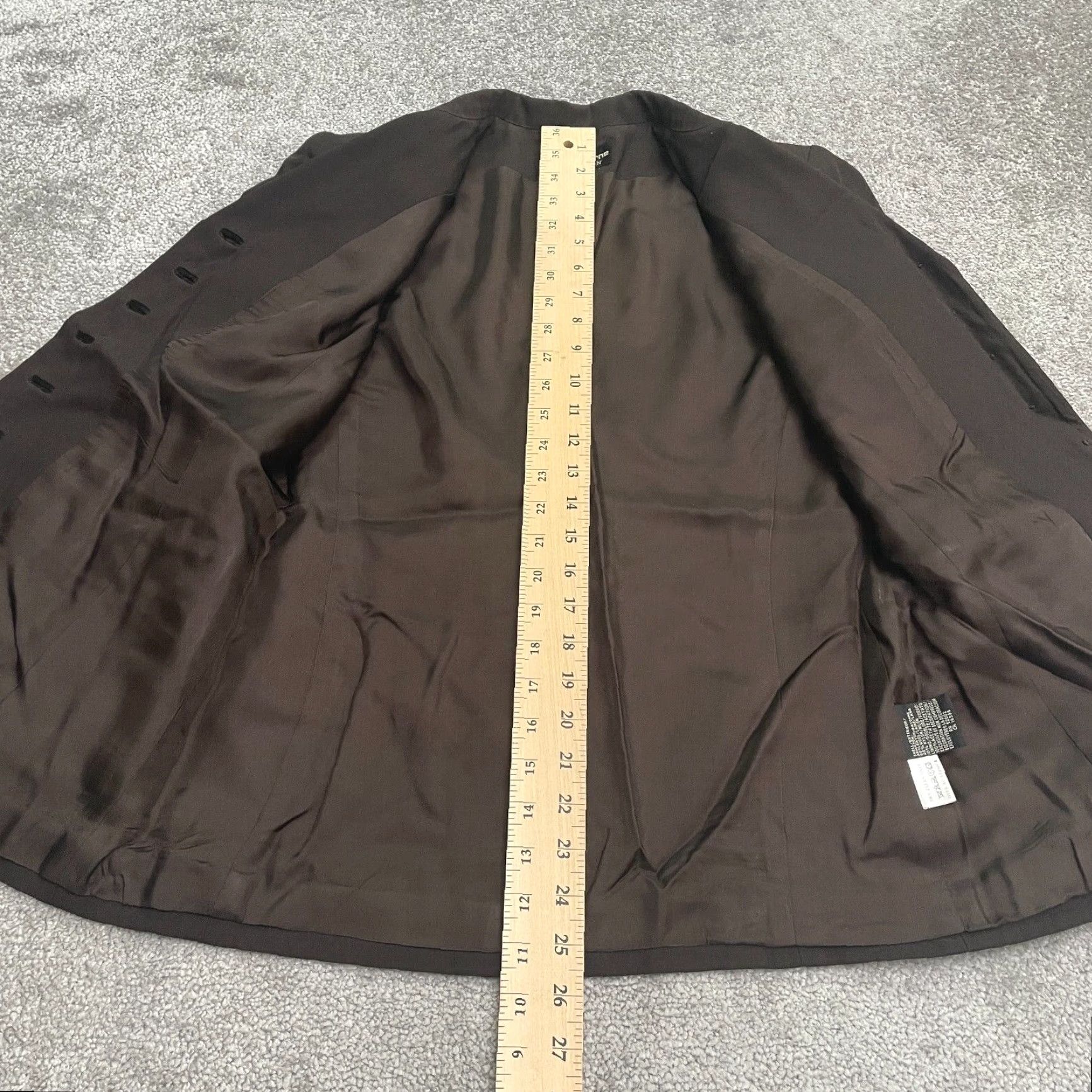 Liz Claiborne VINTAGE Liz Claiborne Blazer Jacket Womens 4P Petite Dark Brown 6 Buttons Work Shirt Size S / US 4 / IT 40 - 5 Thumbnail