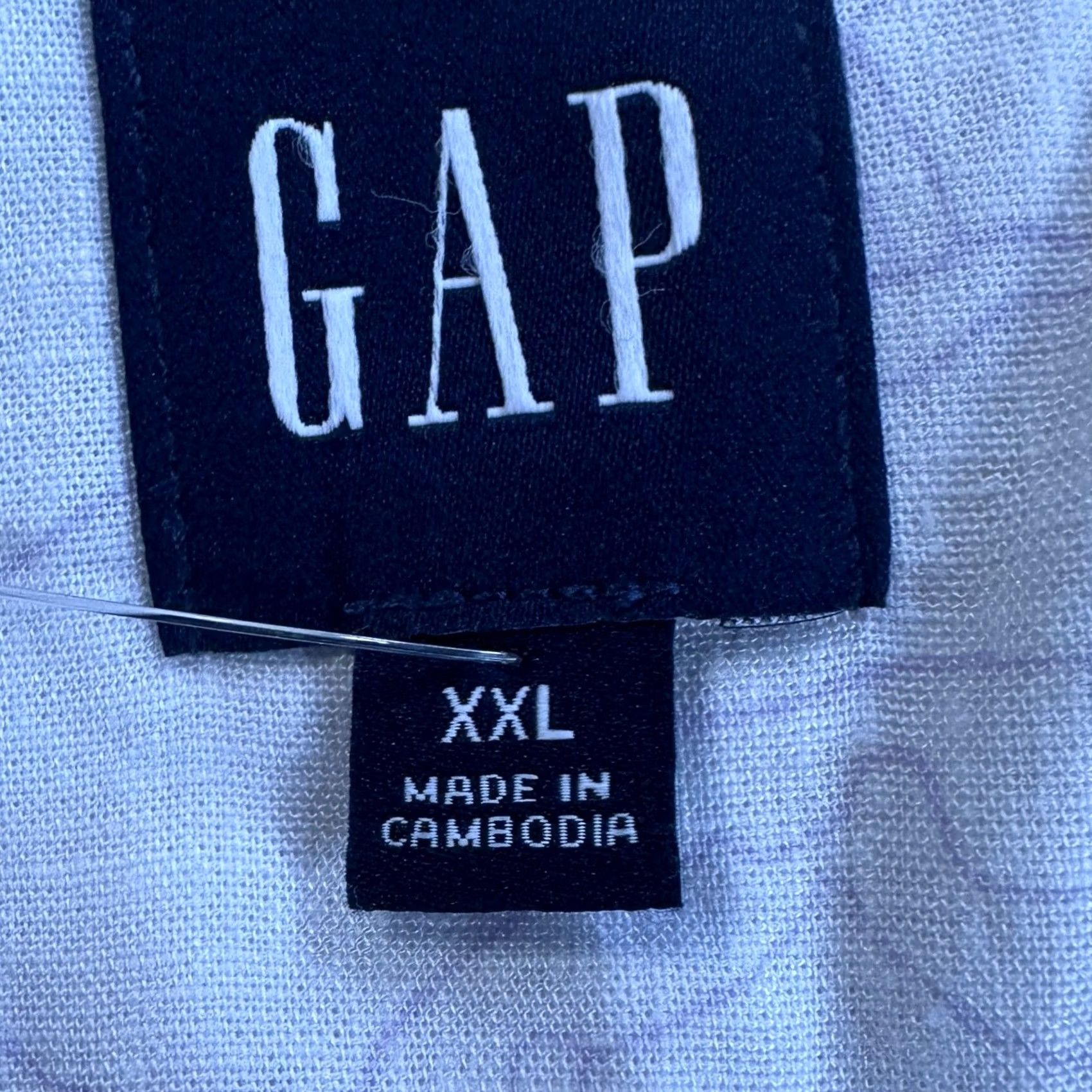 Gap VINTAGE Gap Linen Blend Shirt Hawaiian Mens 2XL White Purple Floral Pocket Button Up NEW Size US XXL / EU 58 / 5 - 4 Thumbnail