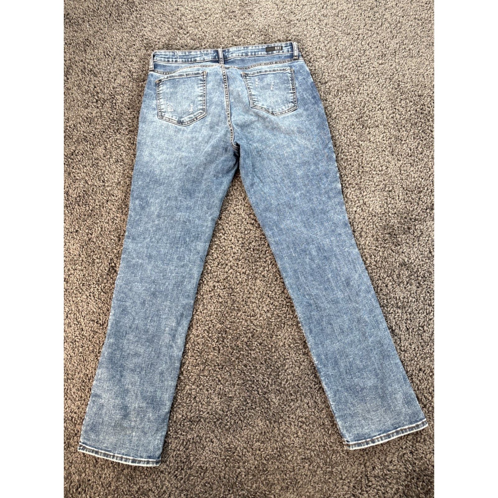 Vintage KUT from the Kloth Catherine Boyfriend Jeans Size 14 Blue Mid Rise 31in Inseam Regular 5-Pocket Denim Stretch Woman Size 36" / US 14 / IT 50 - 8 Thumbnail