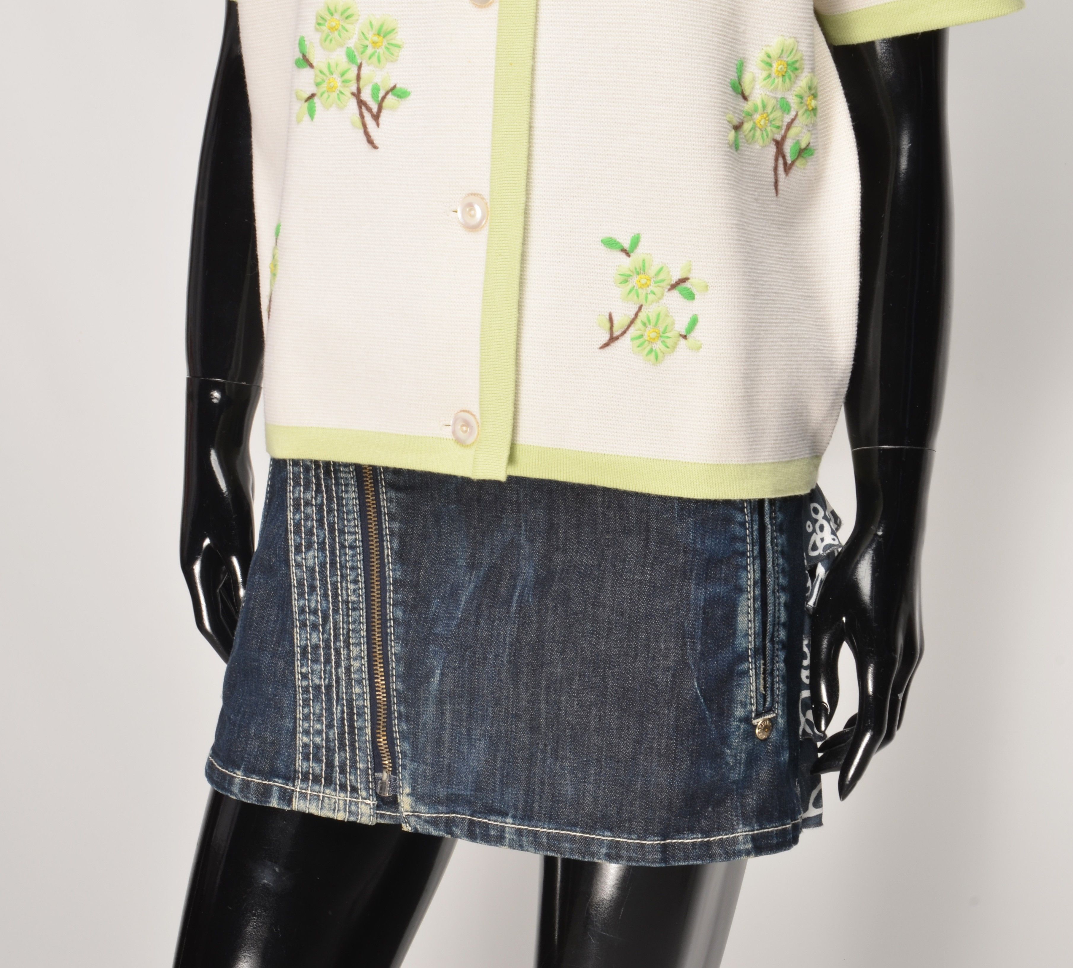 Harrods Vintage 80's Mirsa Harrods Wool Floral Embroidered Cardigan Size M / US 6-8 / IT 42-44 - 3 Thumbnail