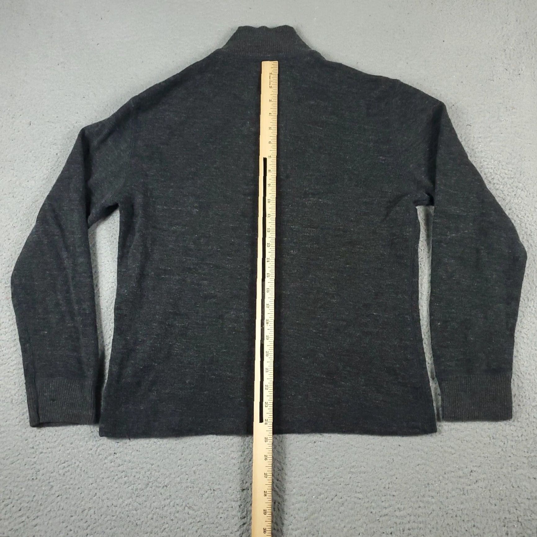 American Eagle Outfitters American Eagle Pullover Sweater Mens Medium Gray 1/4 Zip Mock Neck Cotton Size US M / EU 48-50 / 2 - 6 Thumbnail