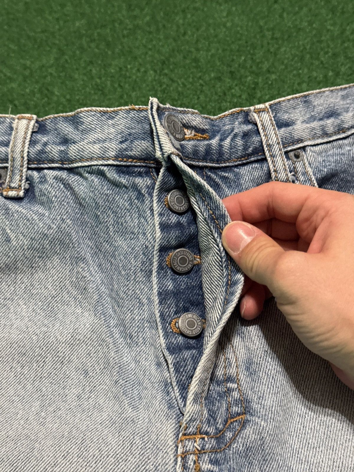 American Eagle Outfitters American Eagle Jorts Button Fly 5” Cutoff 30 Denim Shorts Size 28" / US 6 / IT 42 - 3 Thumbnail