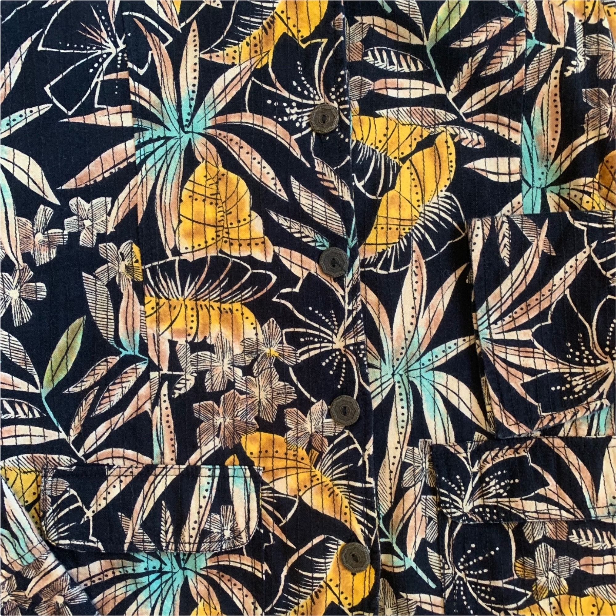 Other Life Style All Over Print Floral 100% Cotton Jacket XL Size XL / US 12-14 / IT 48-50 - 4 Thumbnail