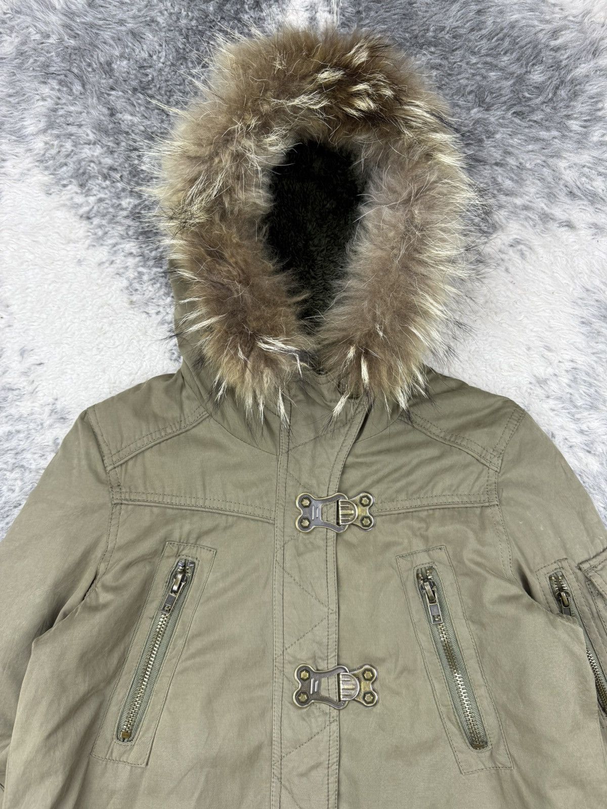 If Six Was Nine Japanese Designer like L.G.B. Fur Raccoon Jacket Size US S / EU 44-46 / 1 - 3 Thumbnail