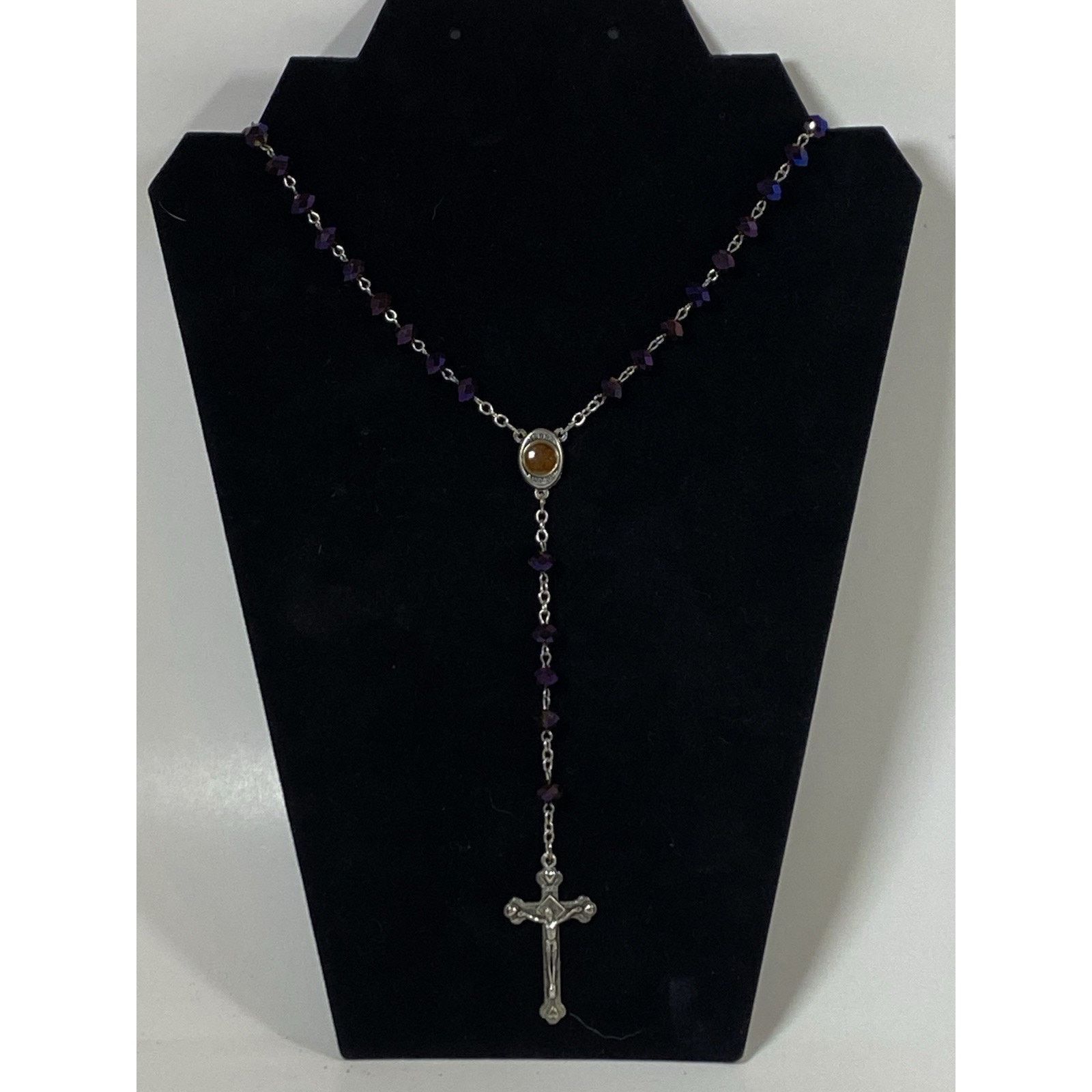 Other JERUSALEM TERRA Rosary Purple Crystalized Beads Rosary Size ONE SIZE - 4 Thumbnail