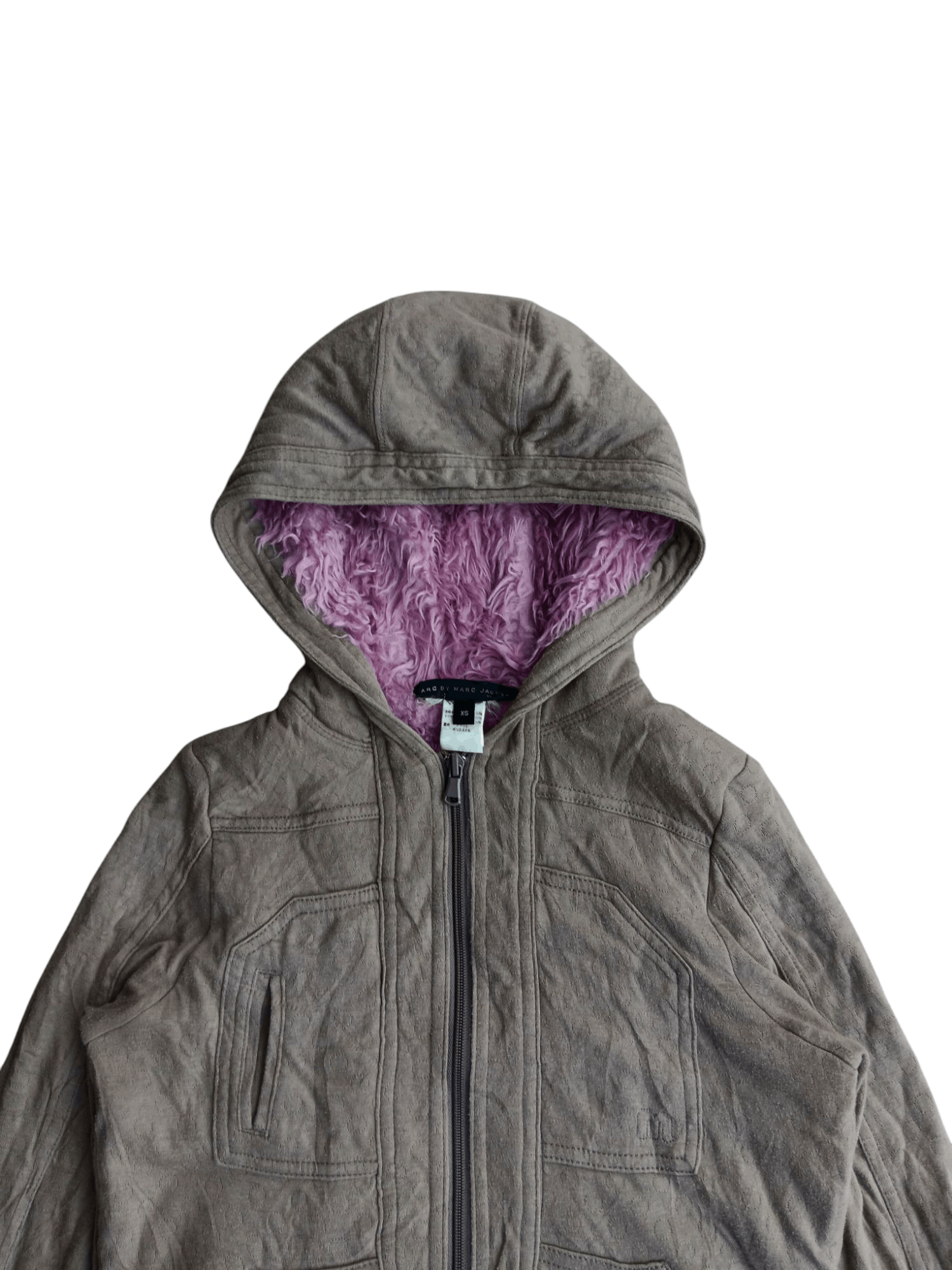 Marc by marc jacobs fleece fur multipocket hoodie