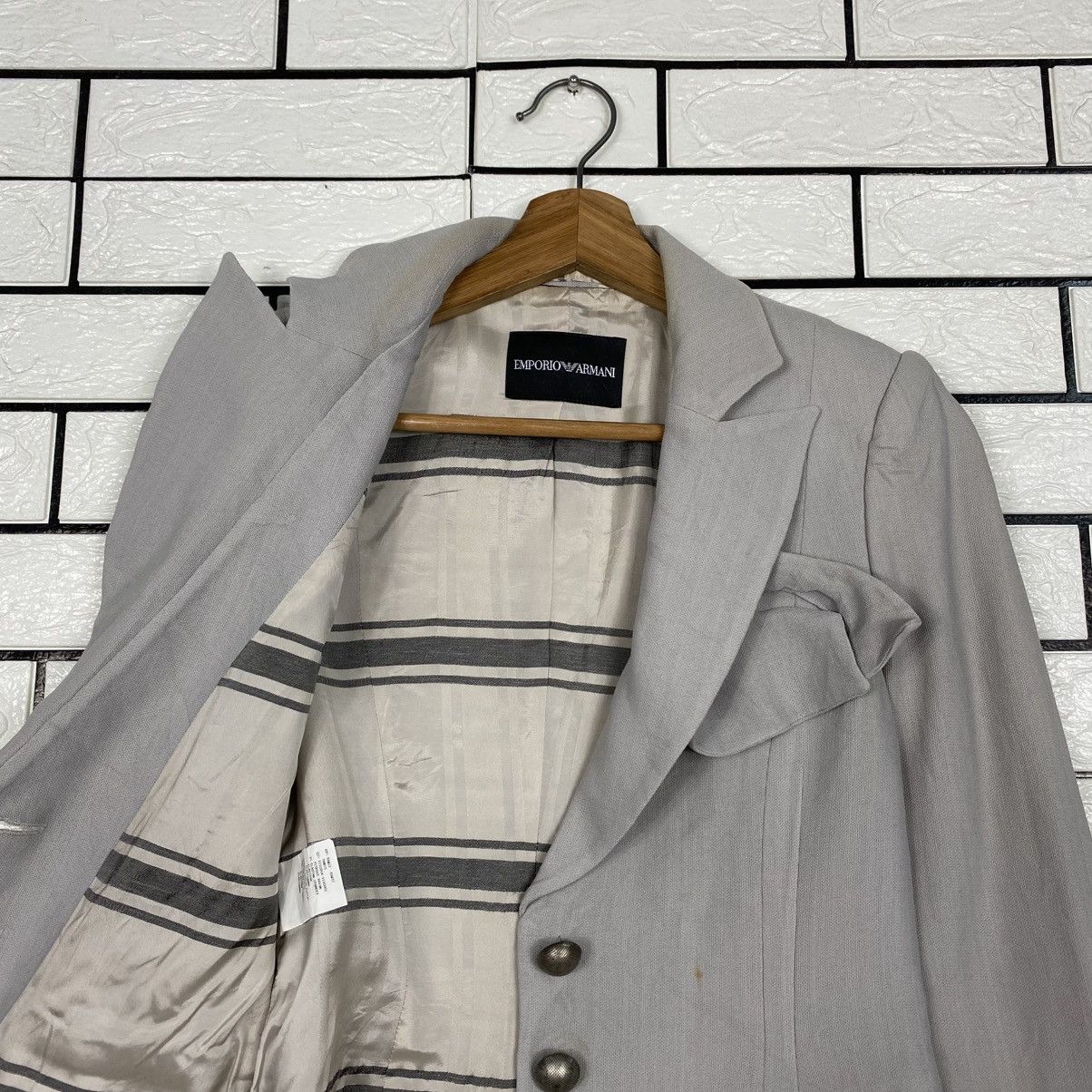 Emporio Armani 📌Vintage Chore Coats Jacket Emporio Armani Blanket Striped Size US M / EU 48-50 / 2 - 13 Thumbnail