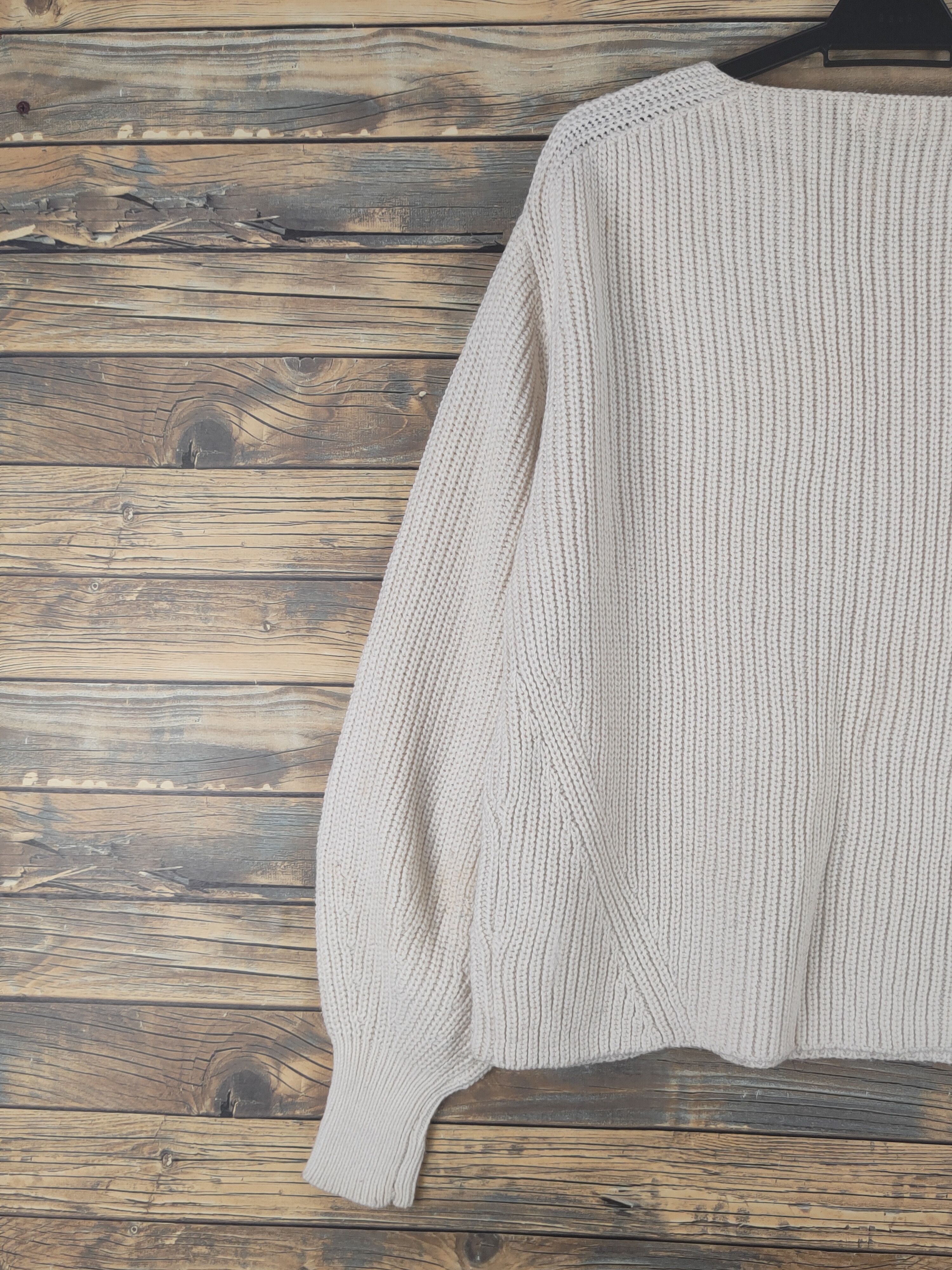 Vintage Iena Cream Knitwear Sweatshirts #W1213 Size L / US 10 / IT 46 - 8 Thumbnail