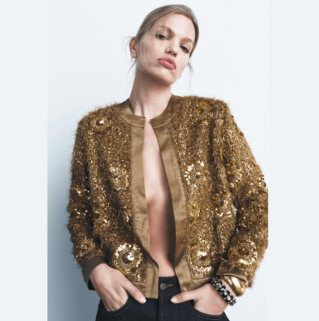 Zara RARE!!! ZARA Sequined Cardigan Size XL / US 12-14 / IT 48-50 - 1 Thumbnail