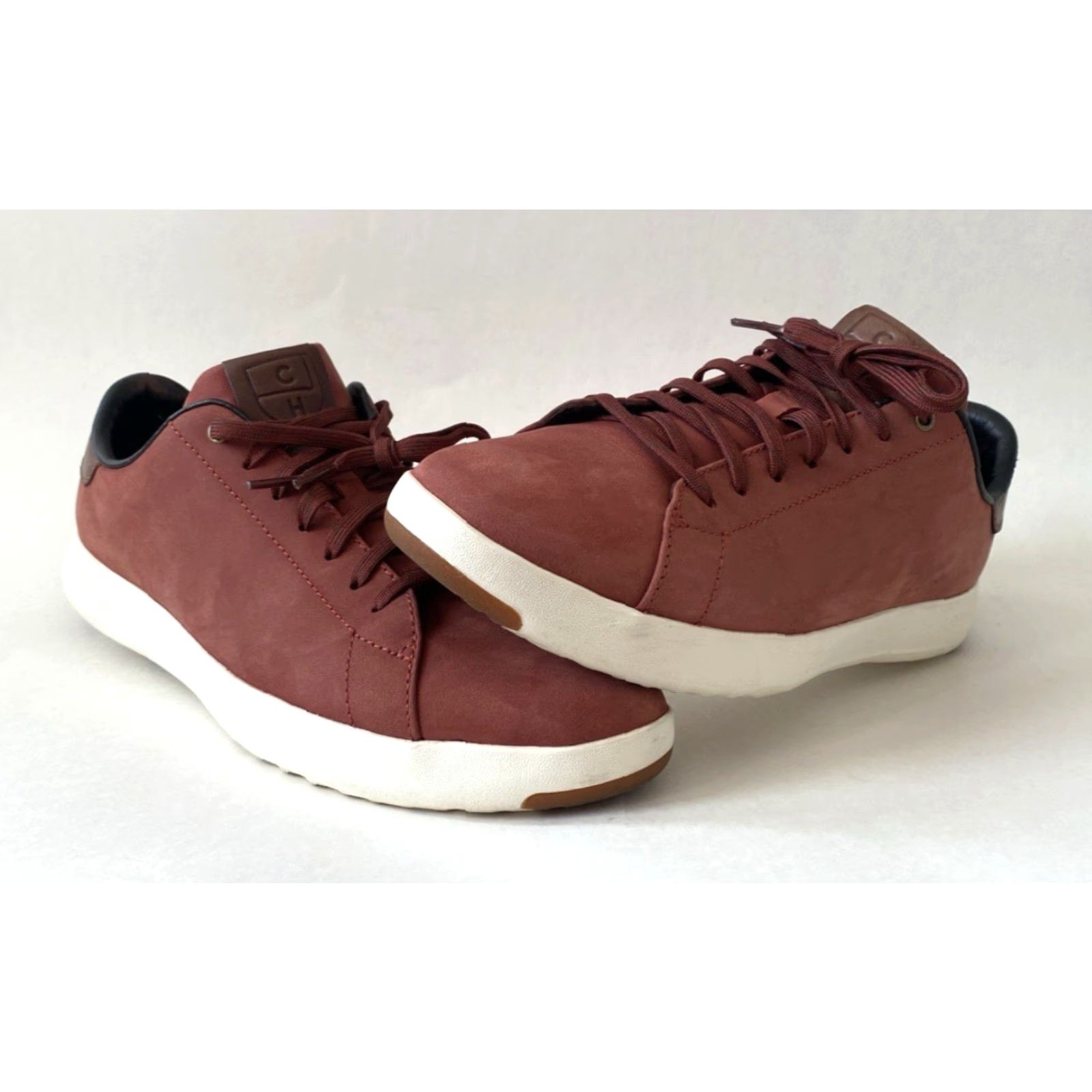 Cole Haan Cole Haan GrandPro Men’s Leather Sneakers Maroon Nubuck Chestnut 10 M Casual Shoes Size US 10 / EU 43 - 5 Thumbnail