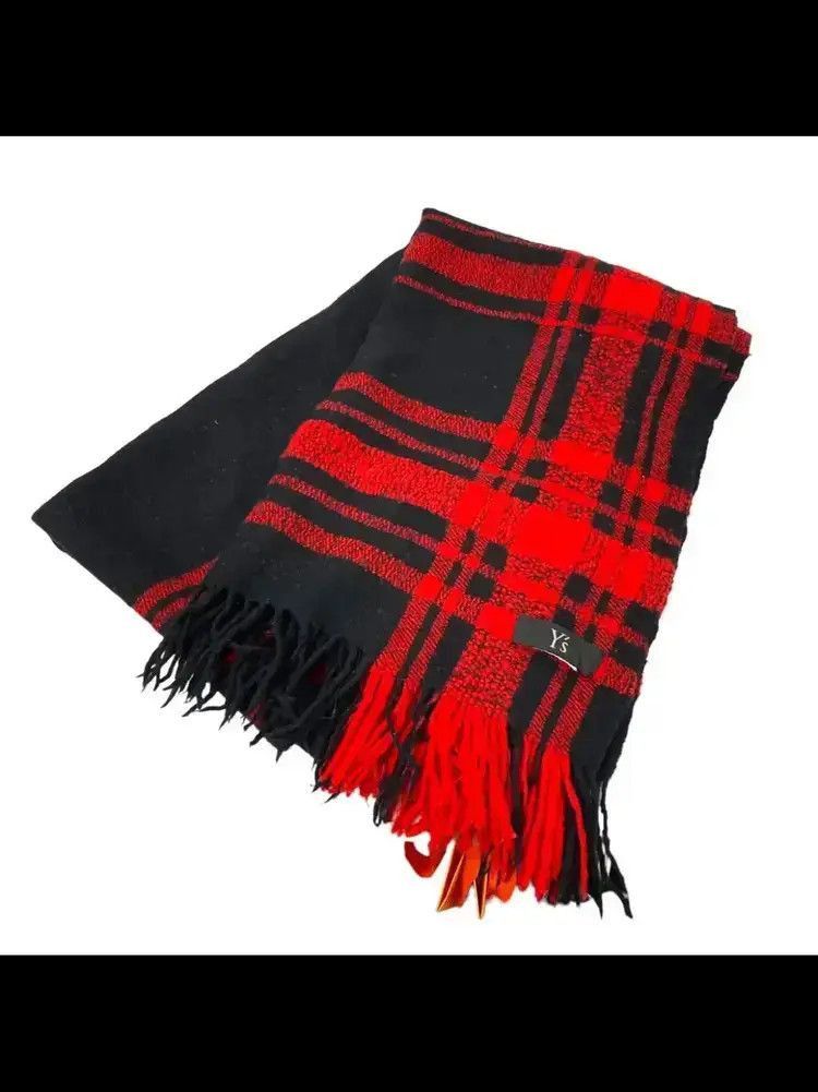 Yohji Yamamoto Yohji Yamamoto Y's Plaid Scarf-2505 Size ONE SIZE - 6 Thumbnail