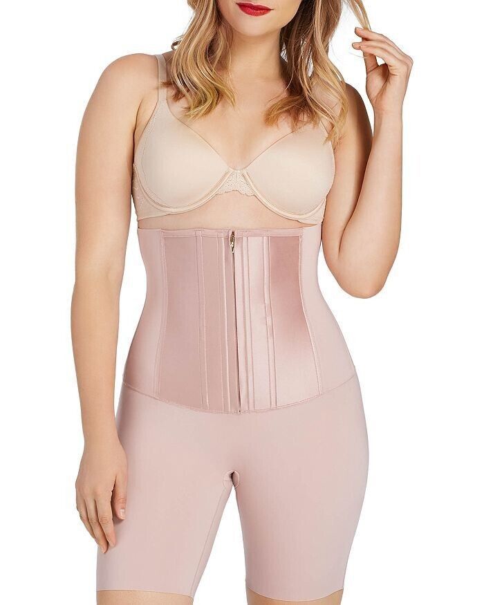 image of Spanx Under Sculpture Waist Cincher Corset H-W Short Xs in Pink, Women's (Size 26)