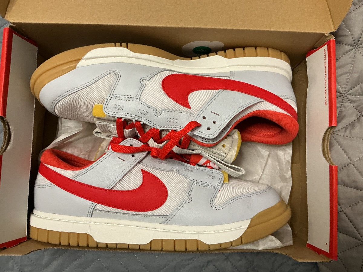 Nike Nike Air Dunk Jumbo - new with box - white/red - size 11.5 Size US 11.5 / EU 44-45 - 15 Thumbnail