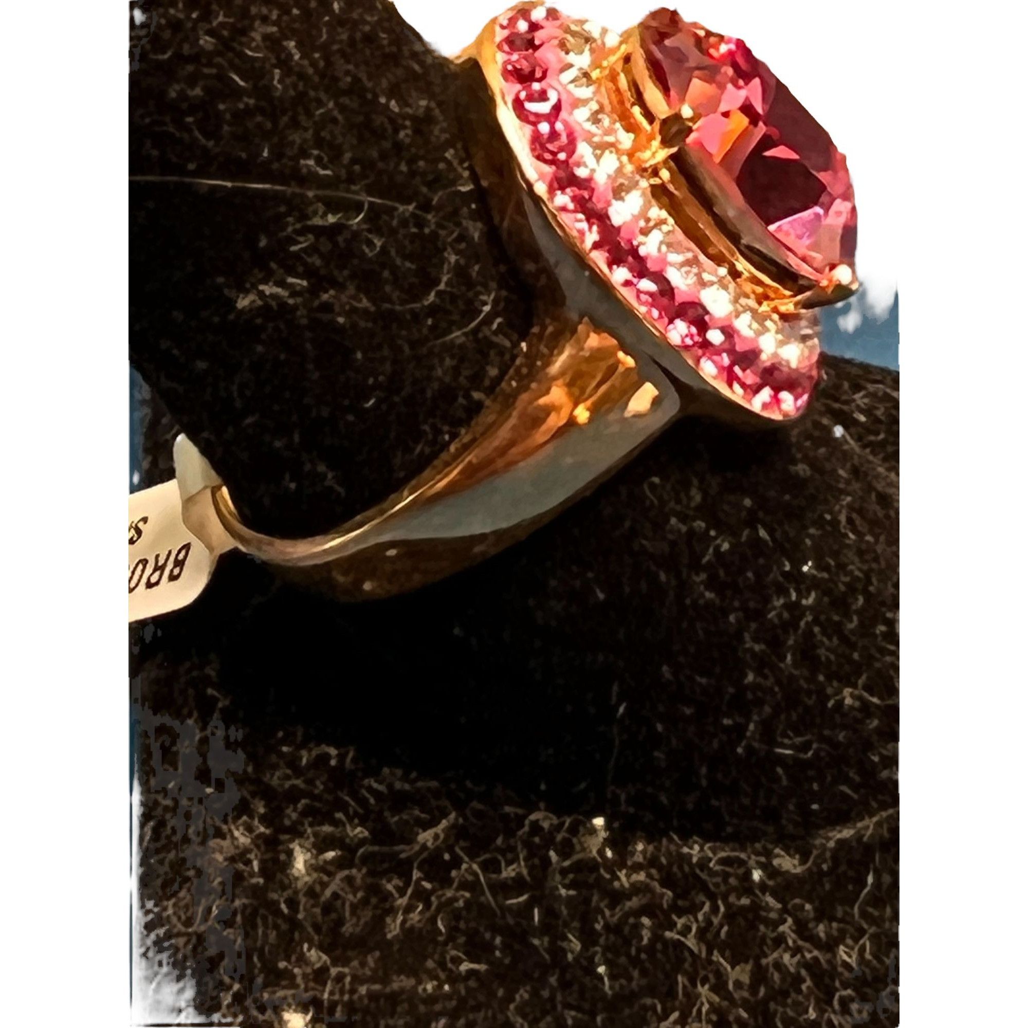 Other Seta Palm Beach Jewelry Ring Bronze Wash Pink Clear CZ Size Size ONE SIZE - 3 Thumbnail