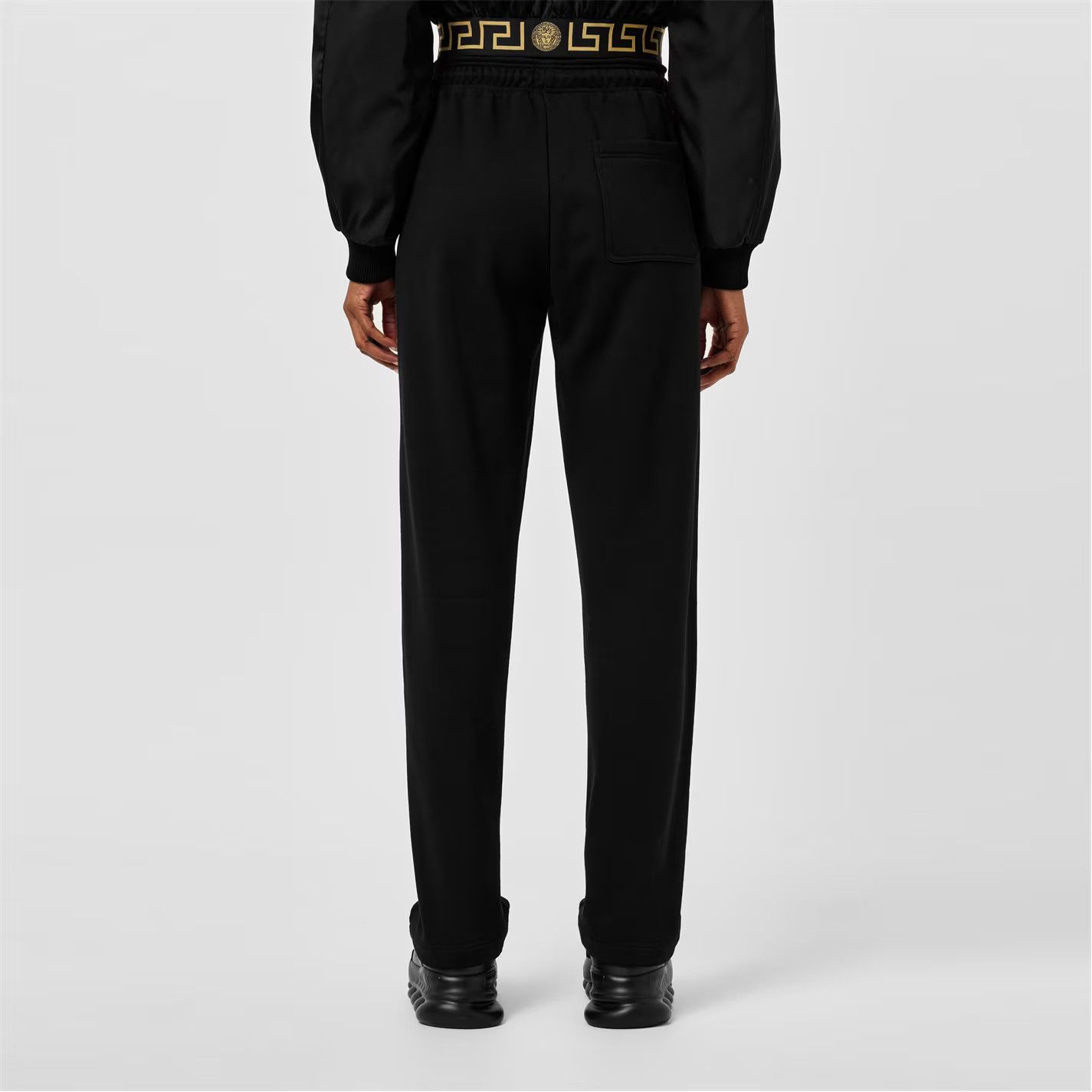 Versace o1s22i1n1024 Brushed Cotton Medusa Joggers in Black Size 26" / US 2 / IT 38 - 3 Thumbnail