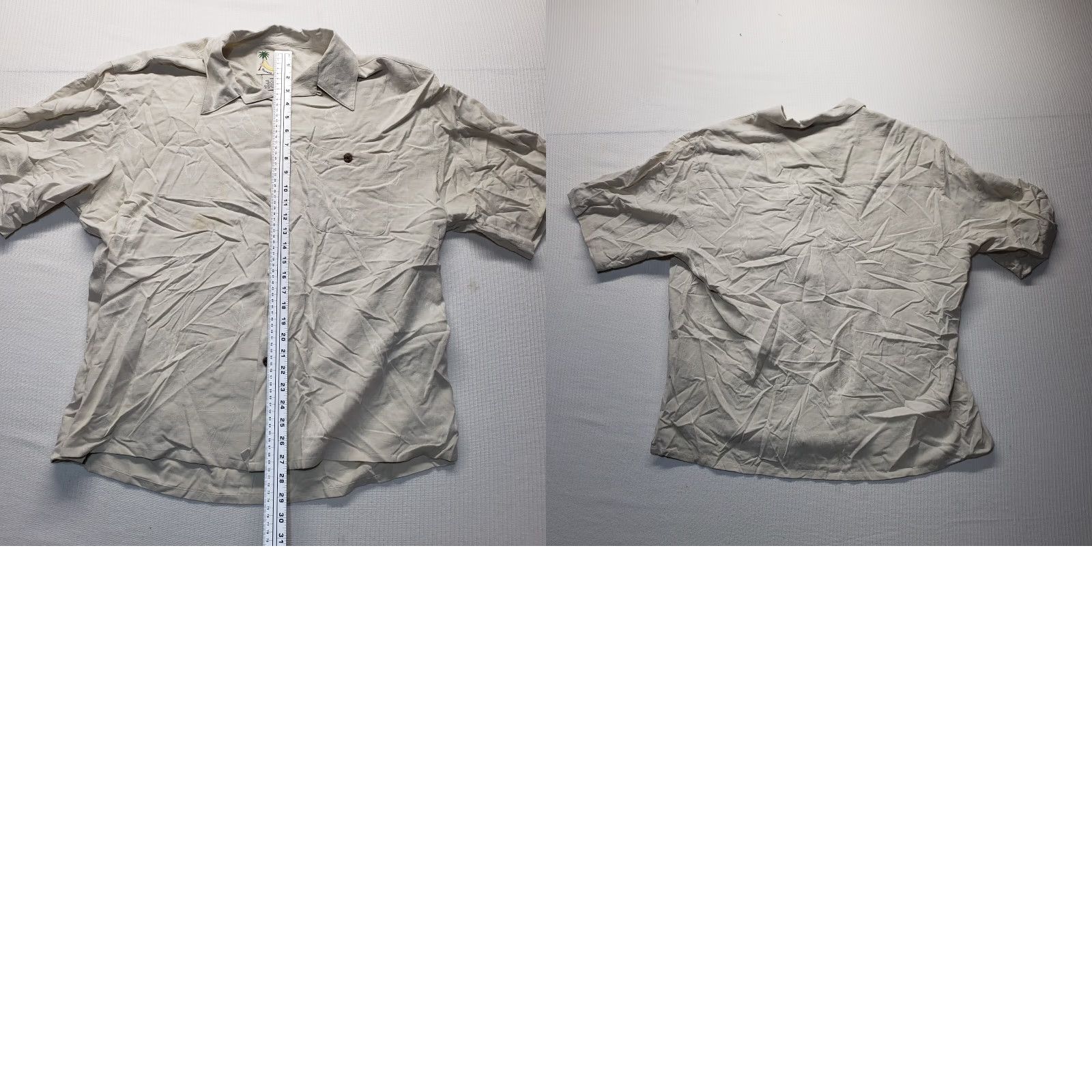 Vintage Banana Cabana Button Up Shirt Short Sleeve Adult Mens 2XL XXL Tan Brown Silk Geometric Pattern Casual Vintage: No - (no extra info) Size US XXL / EU 58 / 5 - 8 Thumbnail