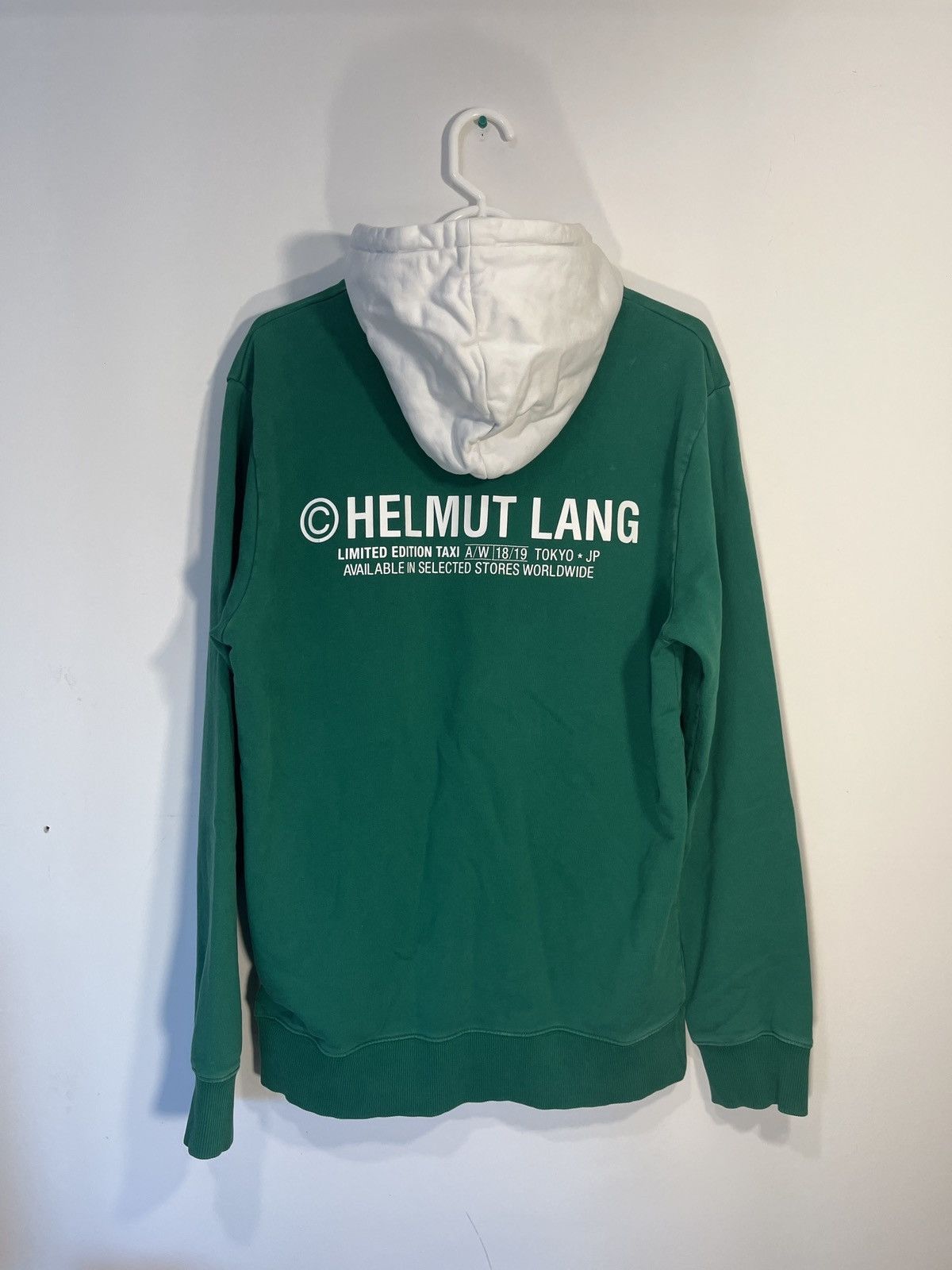 Helmut Lang Helmut Lang green limited Edition Taxi hoodie Tokyo A W18 19 Grailed