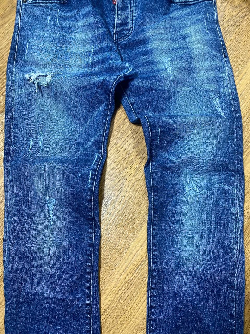 Dsquared2 Dsquared2 Tidy Biker Painted Skater Distressed Skinny Jeans Size US 34 / EU 50 - 6 Thumbnail