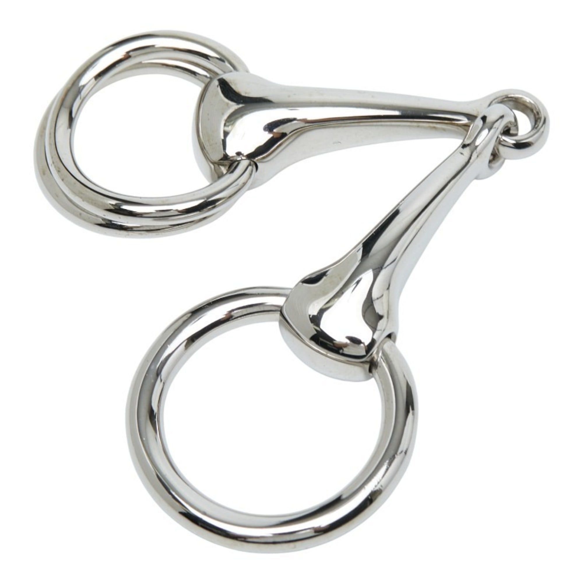 Hermes Mould Scarf Muffler Ring Silver Metal Women's HERMES