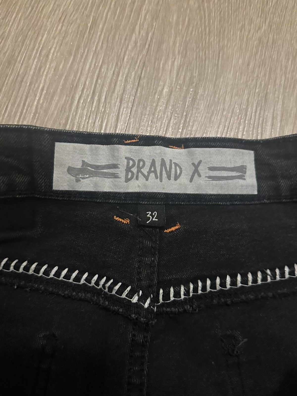 Other Brand X Skull Patch Distressed Cross Jeans Size US 32 / EU 48 - 5 Thumbnail