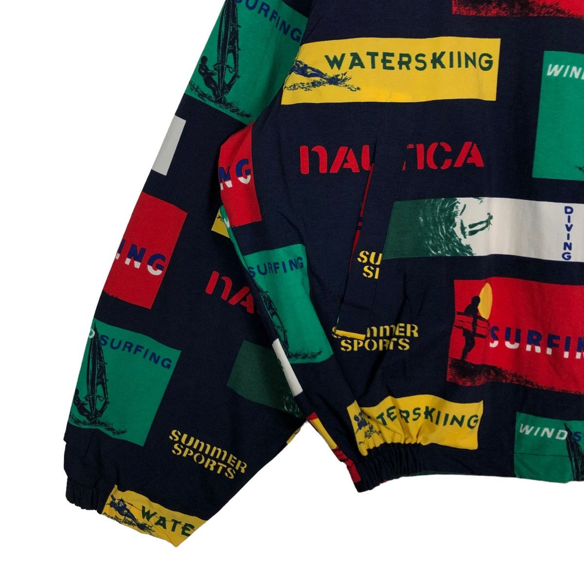 Nautica 🔥90s Bomber Jacket Reversible Overprint Nautica Color Block Size US XL / EU 56 / 4 - 3 Thumbnail