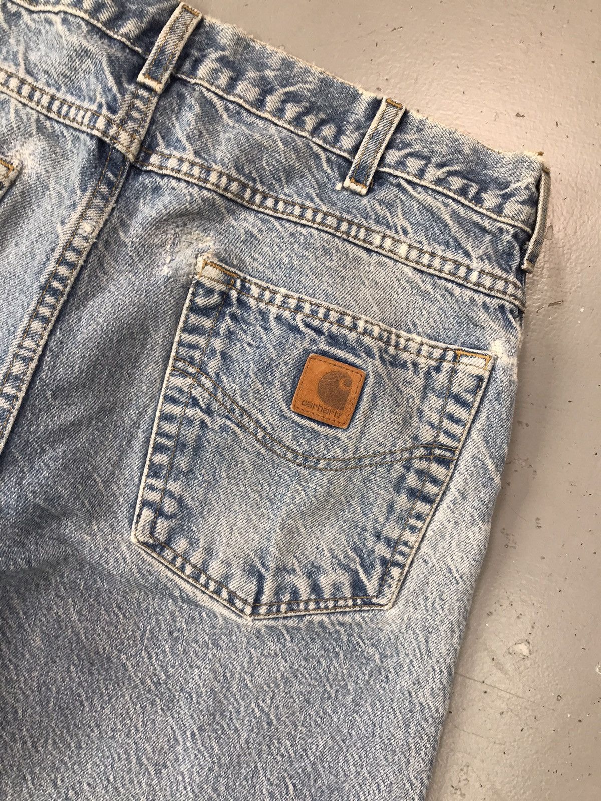 Carhartt 90s Vintage Carhartt B18 PRW distressed repaired denim Size US 34 / EU 50 - 21 Thumbnail