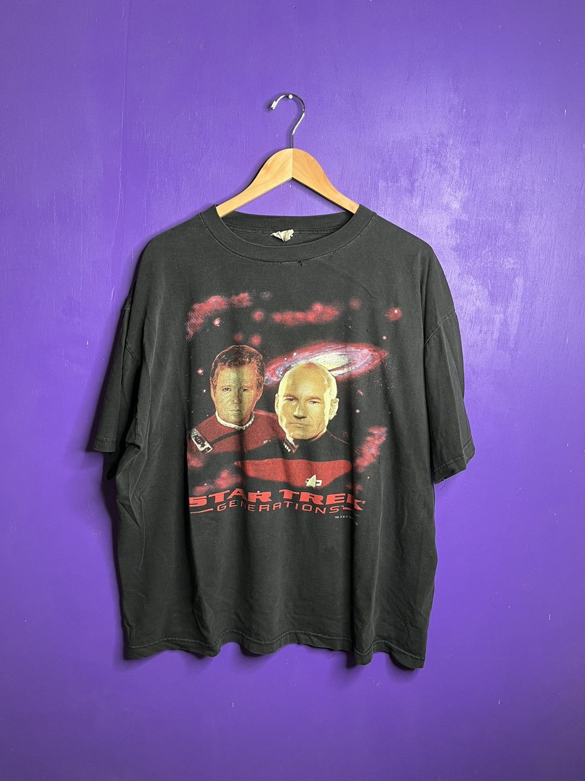 Vintage Vintage 1994 Star Trek generations faded t-shirt Size US XXL / EU 58 / 5 - 1 Thumbnail