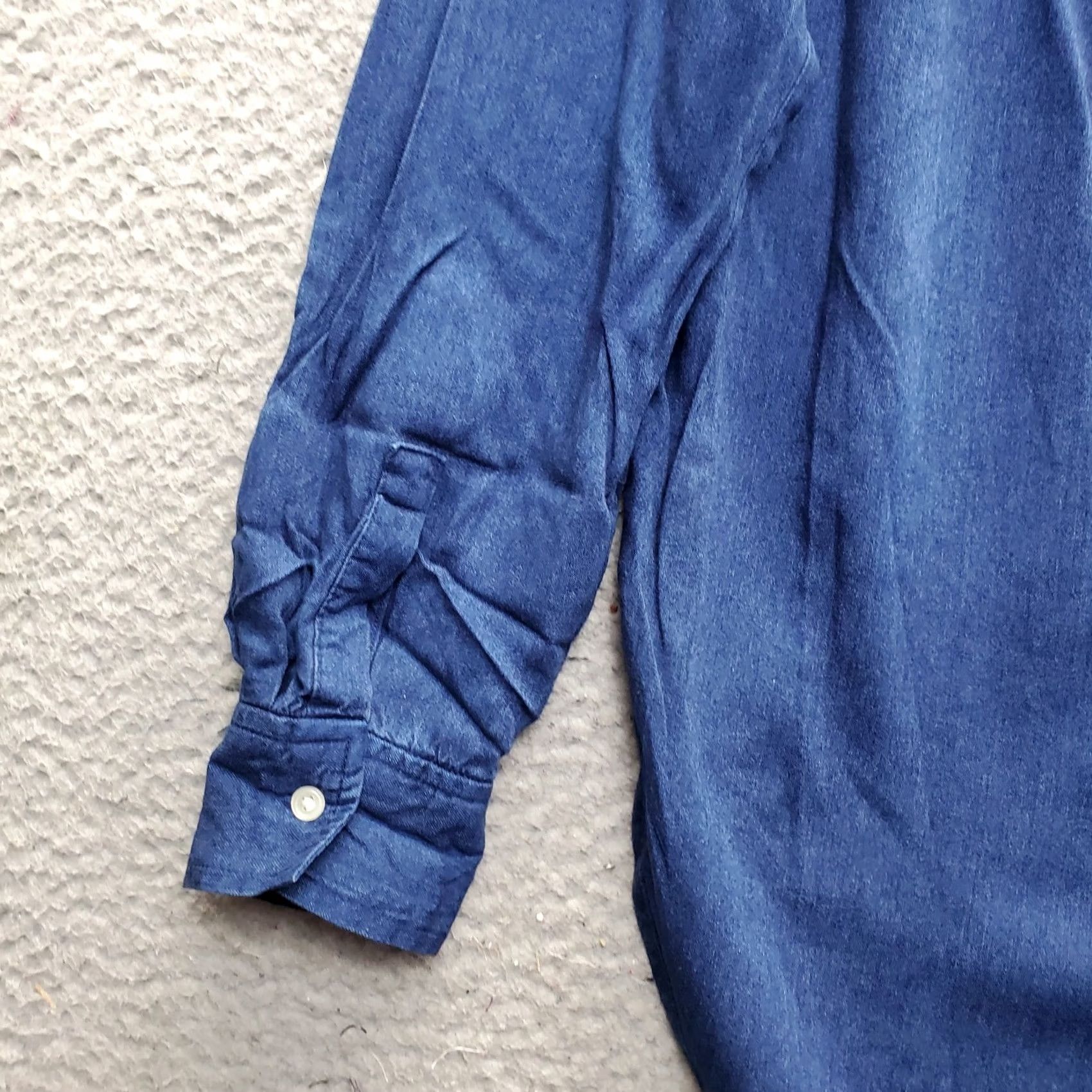Loft LOFT Shirt Women S Navy Soft Stretch Long Sleeve Collared Button Up High Low Hem - Size S - Navy - Women - Button-Up - Casual Shirt Size S / US 4 / IT 40 - 8 Thumbnail