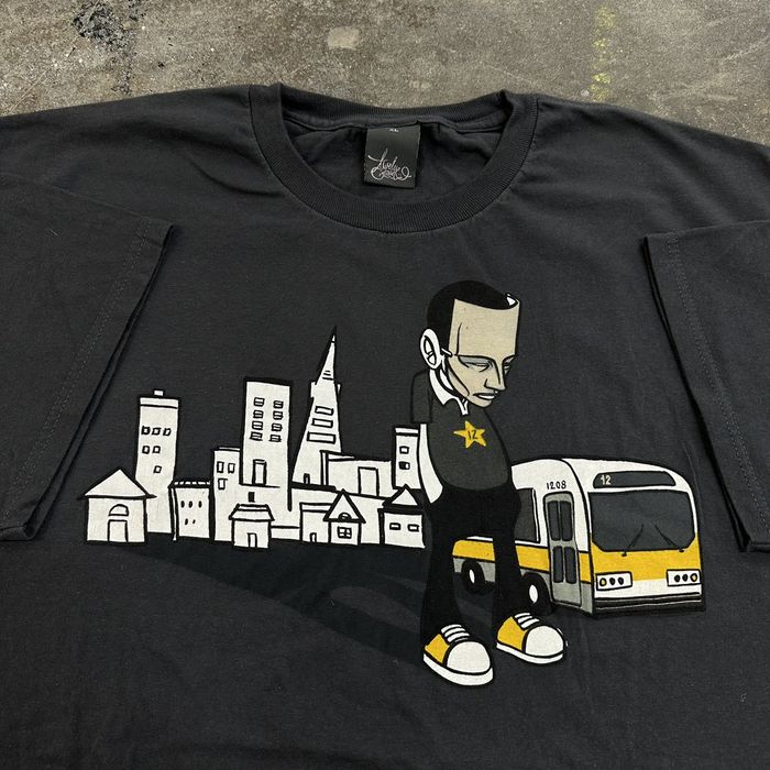 T-shirt Vintage Upper Playground Blanc Homme XXXL - Style Hip-hop Y2K, Coton, Fabriqué USA, Occasion