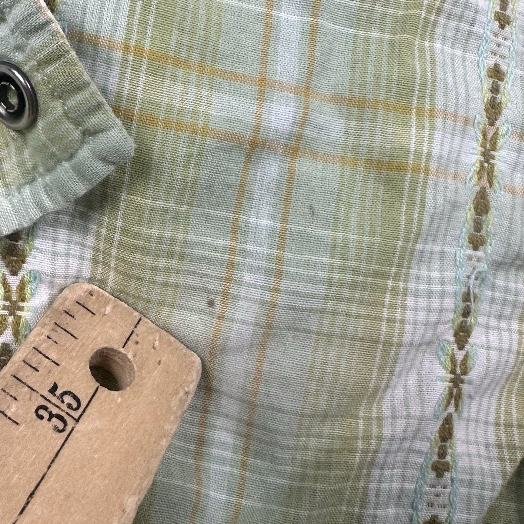 Polo Ralph Lauren VINTAGE Polo Ralph Lauren Pearl Snap Shirt Mens L Green Plaid Western Shirt Benjamin Size US L / EU 52-54 / 3 - 4 Thumbnail