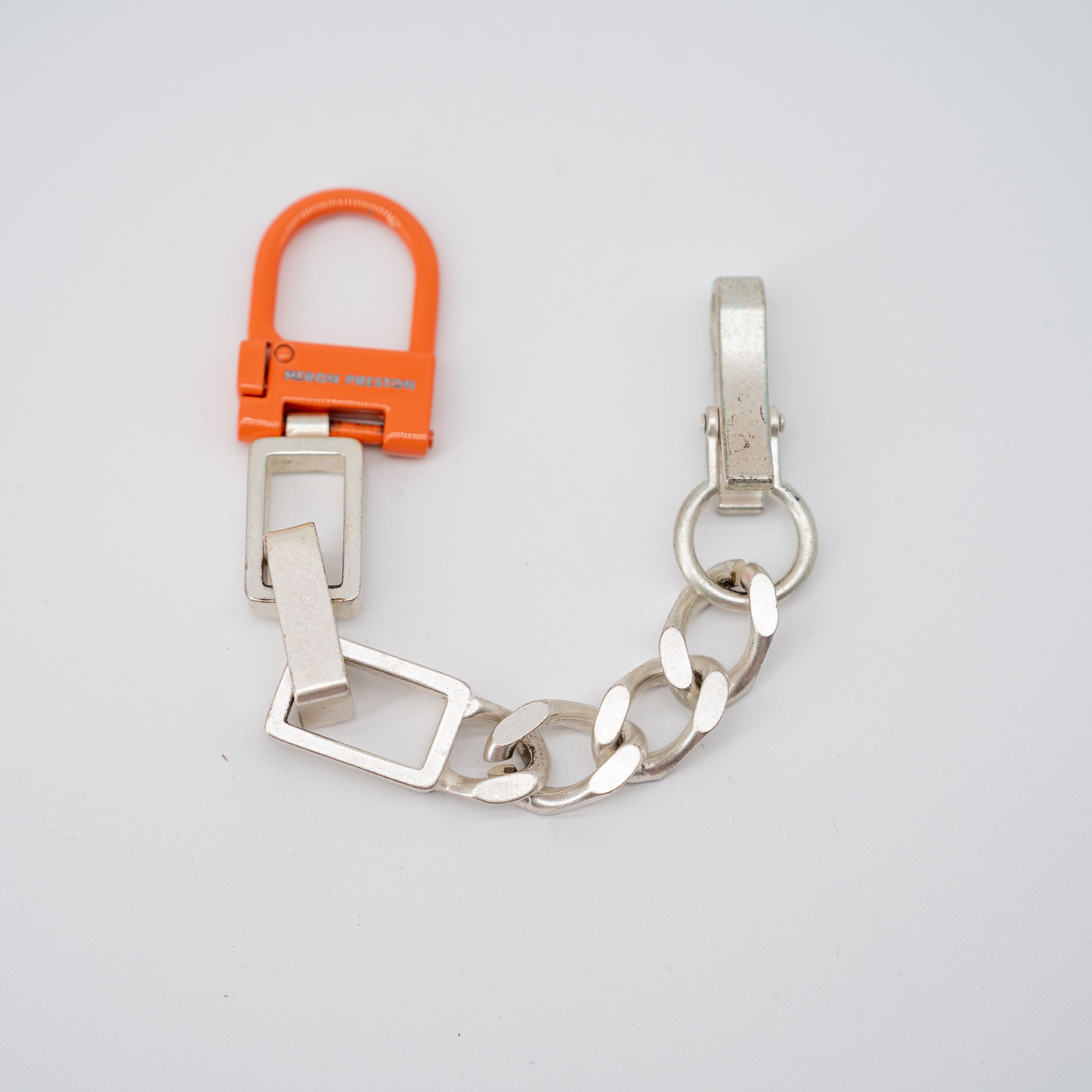 Heron Preston Heron Preston Multi Chain Square Bracelet Silver Orange Size ONE SIZE - 2 Thumbnail
