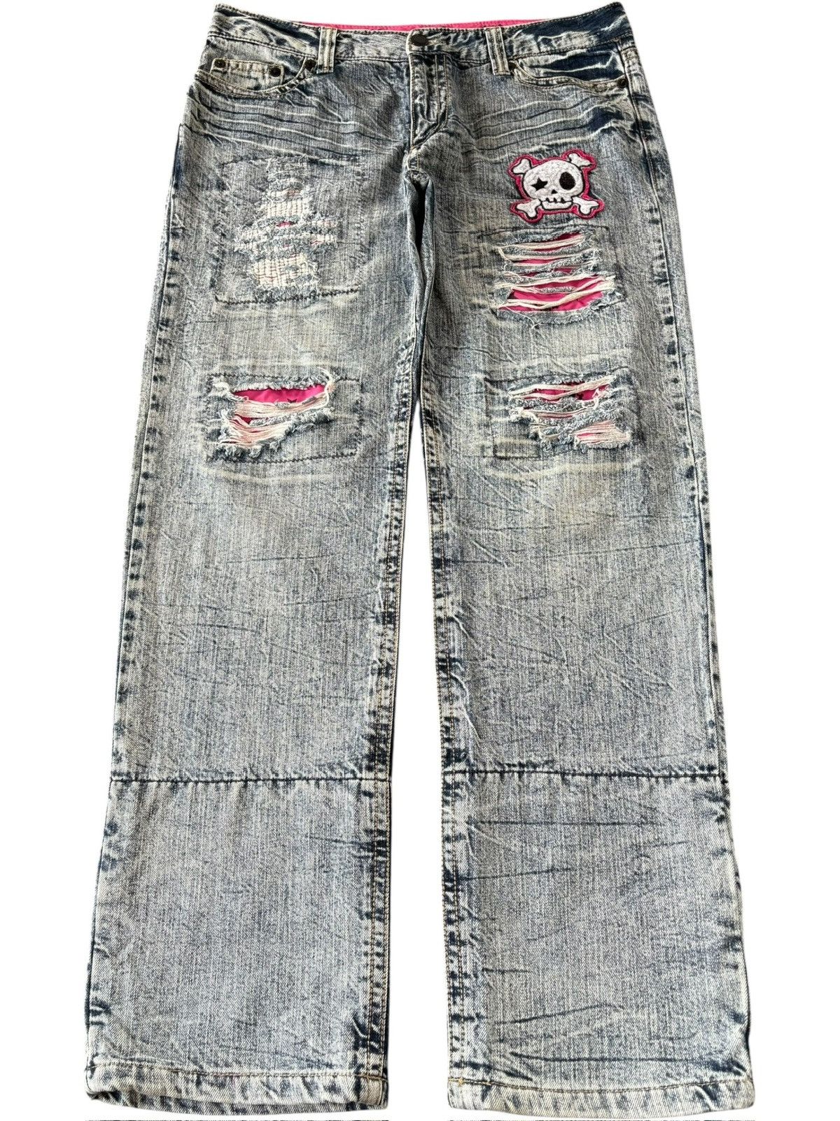 Hysteric Glamour Vintage Japanese Brand Punk Distressed Baggy Jeans Size 36" / US 14 / IT 50 - 1 Thumbnail