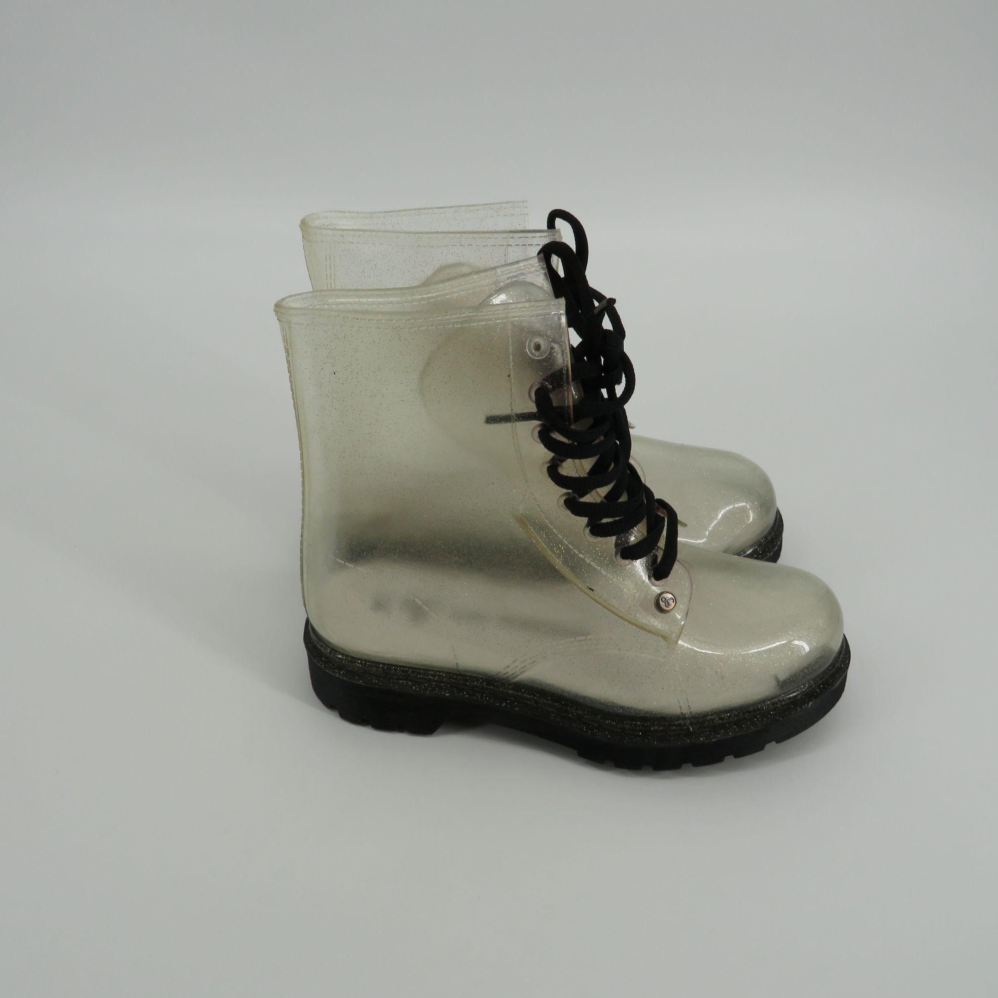 Other G Six Workshop Women's Ankle Boots Clear Gold Glitter 35 (4) Size US 4 / IT 34 - 3 Thumbnail