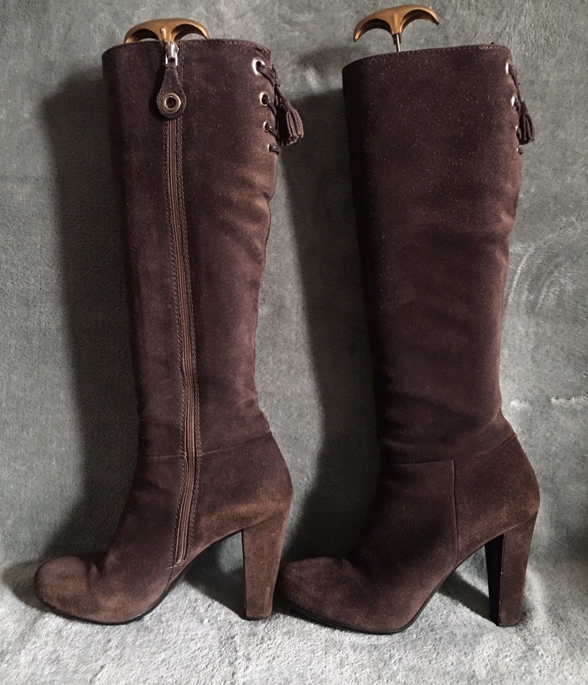 Car Shoe Original Car Shoe by Prada Brown Suede Boots Heels EU 36.5 Size US 6.5 / IT 36.5 - 9 Thumbnail