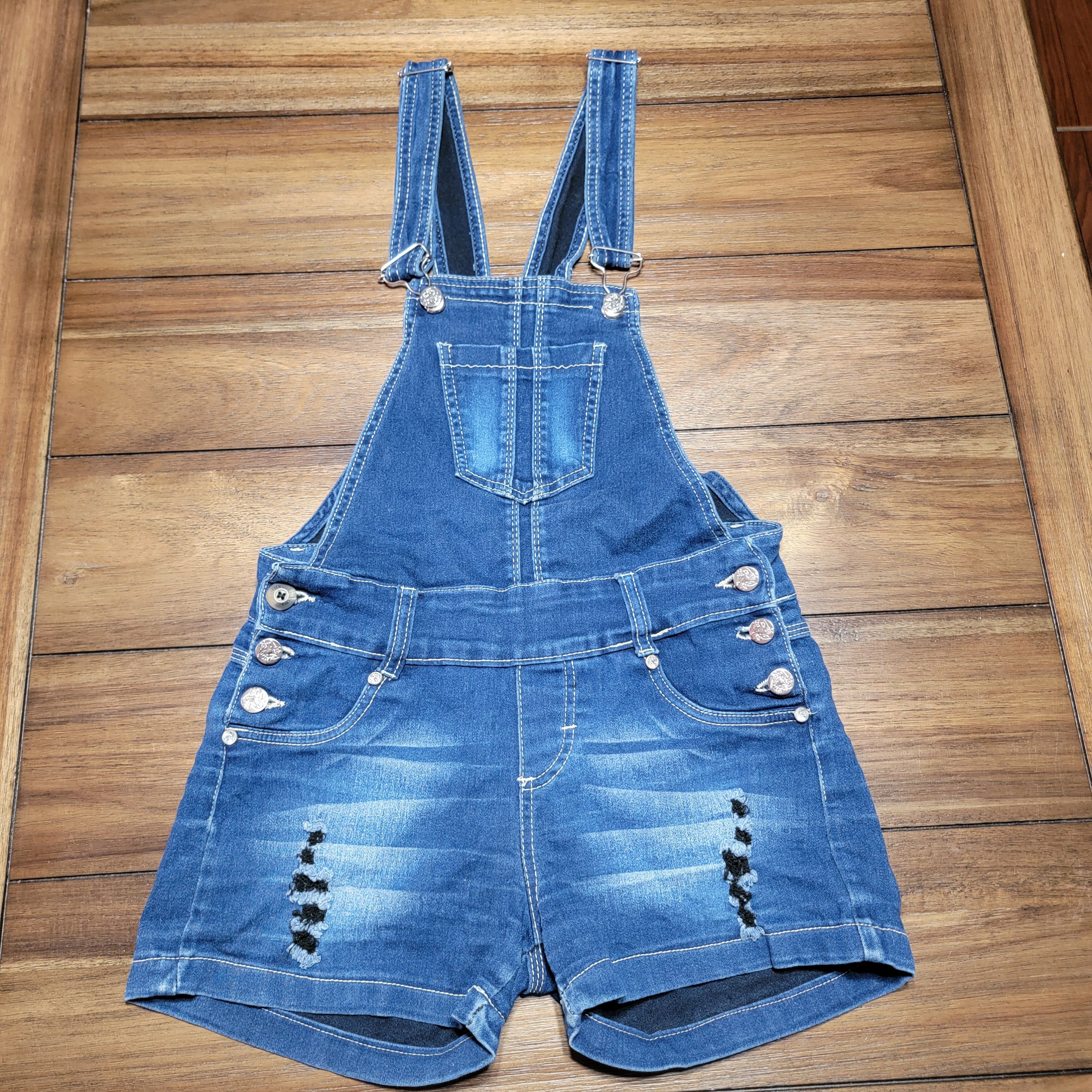 Other Junior Denim Shorts Overalls Size 30" / US 8 / IT 44 - 1 Thumbnail