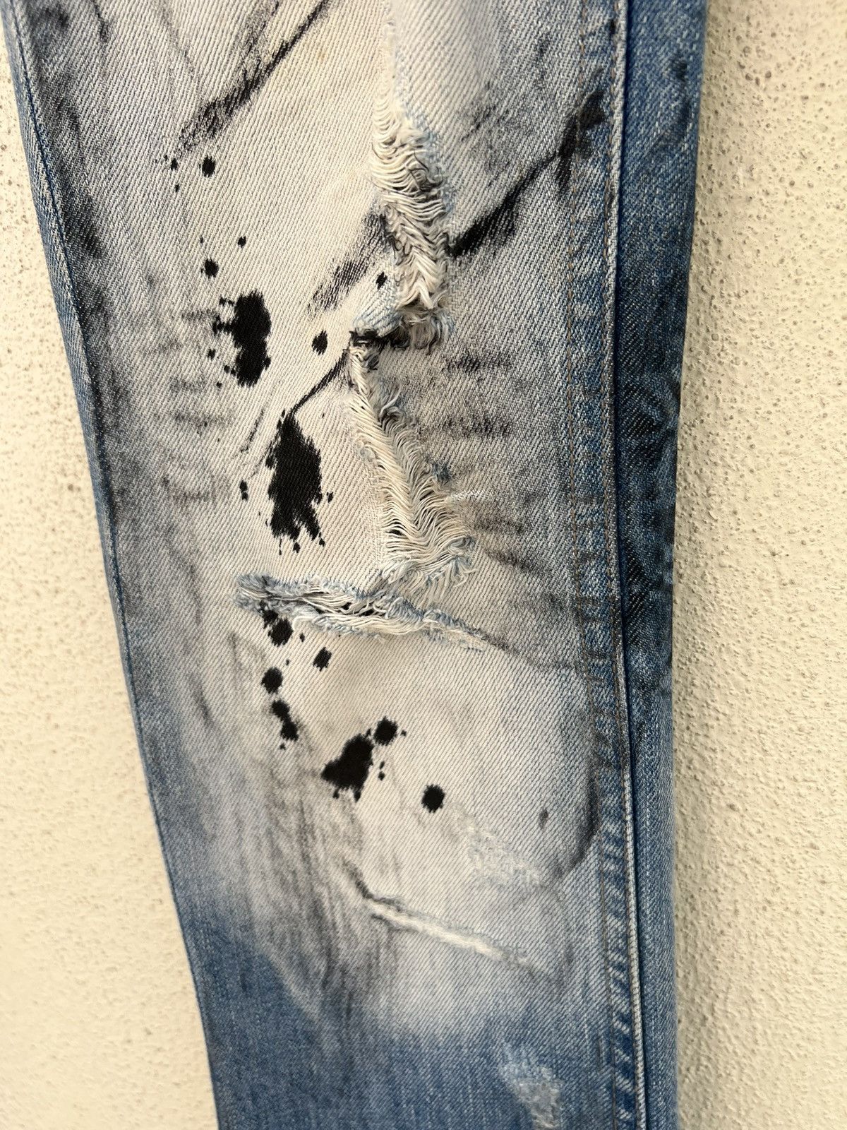 Vintage Vintage Benefit Japan Distressed Denim Painter Flare Jeans Size US 28 / EU 44 - 9 Thumbnail