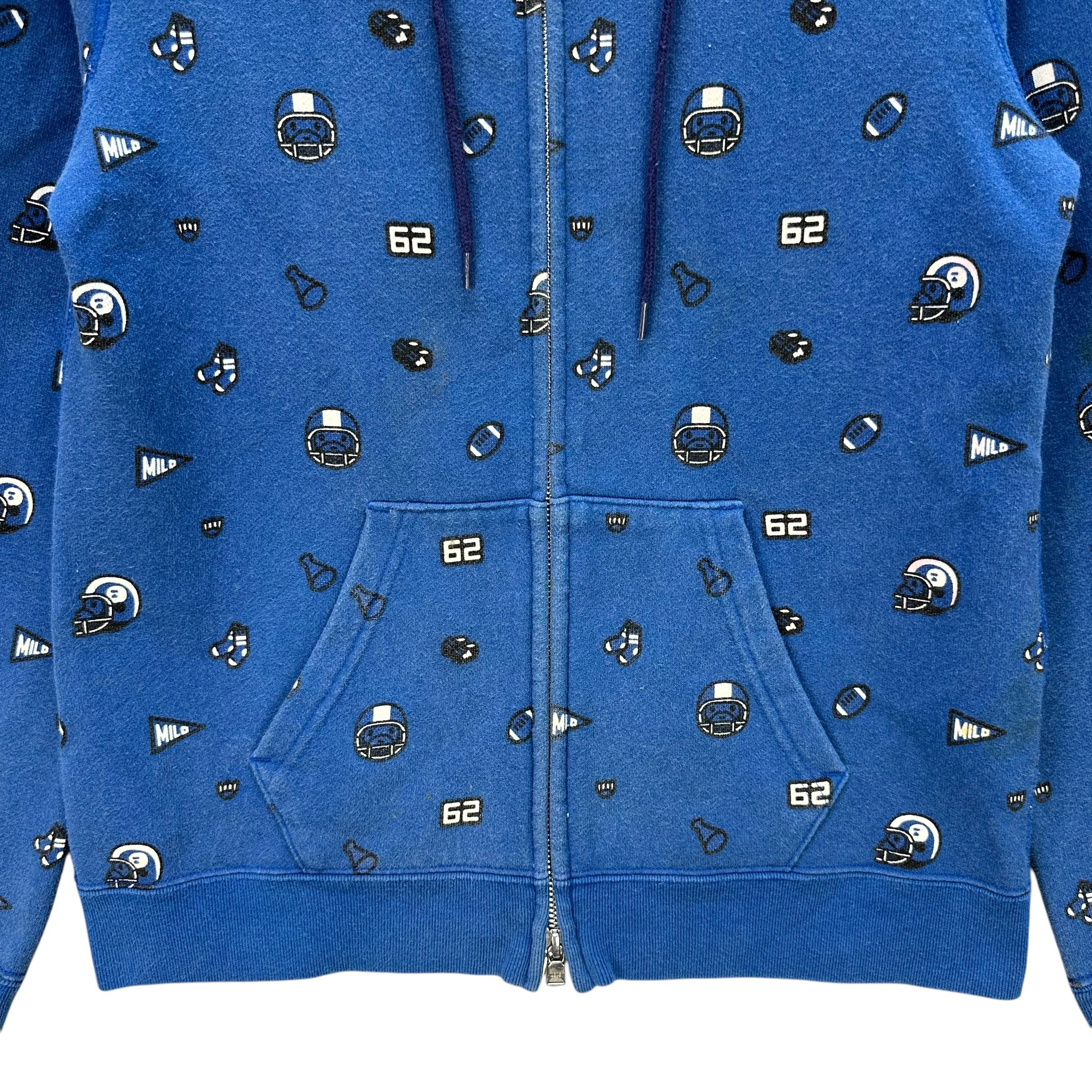 Bape BAPE Baby Milo Football Full Zip Hoodie Sweatshirt #A76-1841 Size XS / US 0-2 / IT 36-38 - 4 Thumbnail