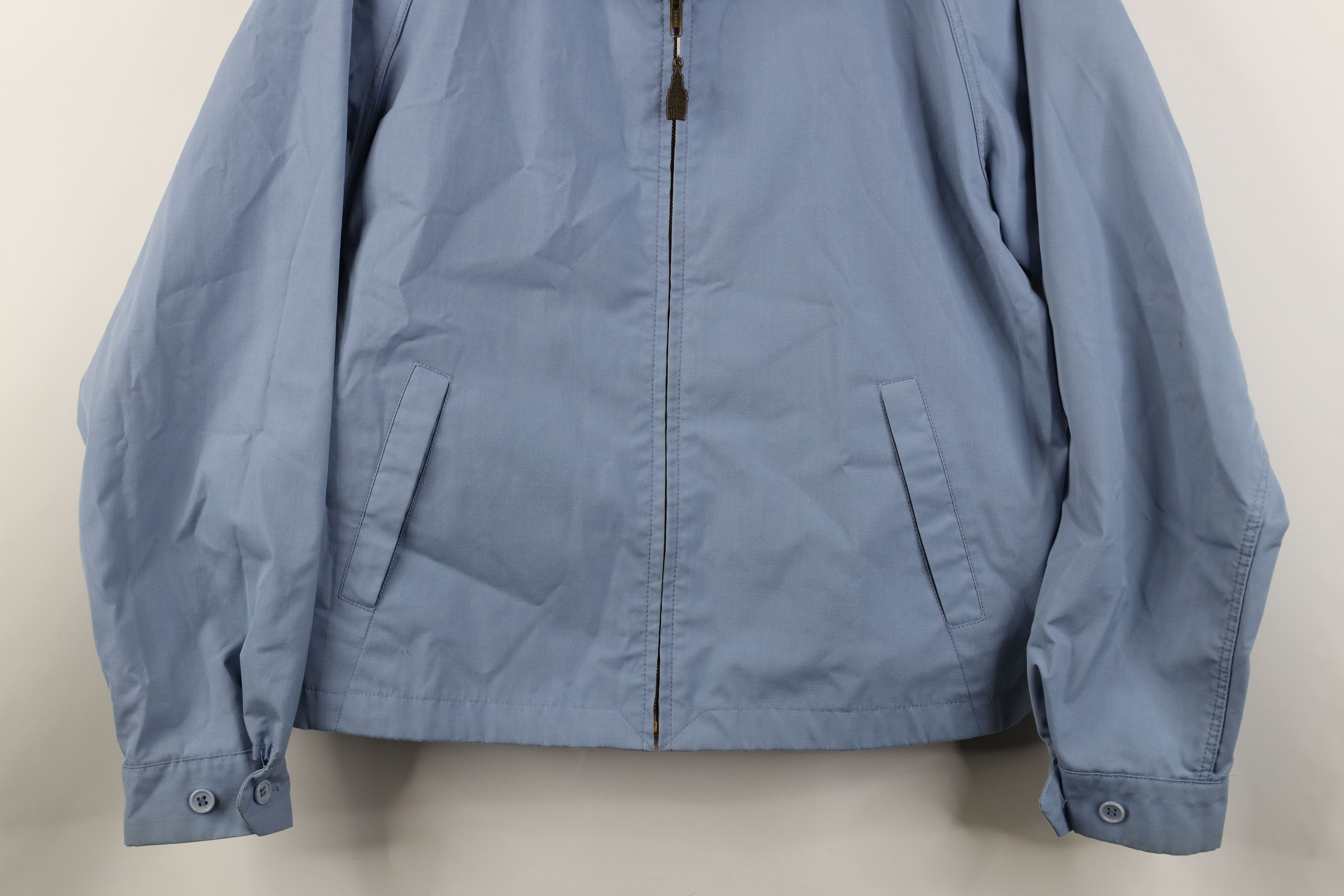 Vintage Vintage 70s Streetwear Racer Bomber Jacket Light Blue USA Size XXL / US 16-18 / IT 52-54 - 3 Thumbnail