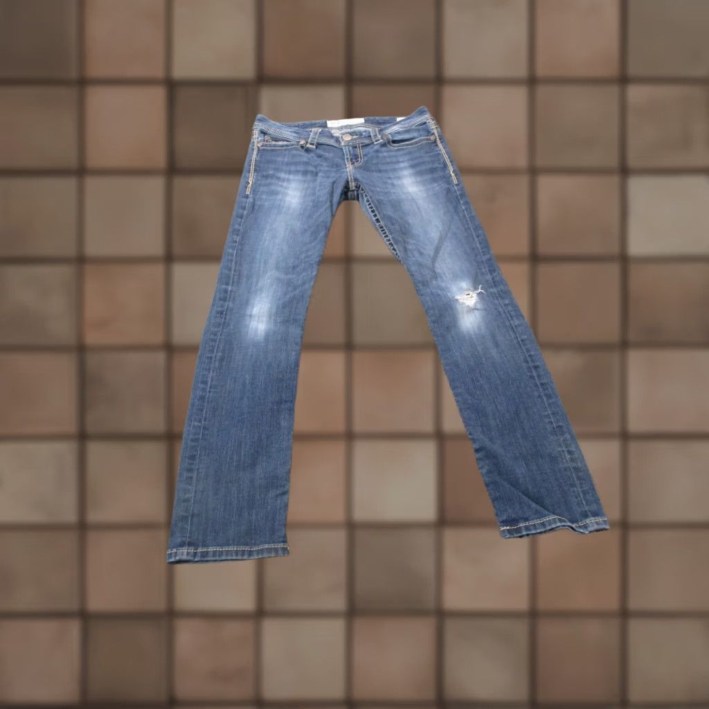 Vintage BKE Buckle Jeans Womens 30 X 31.5 Sabrina Straight Faded Y2K Country Distressed Size 24" / US 00 / IT 34 - 1 Thumbnail