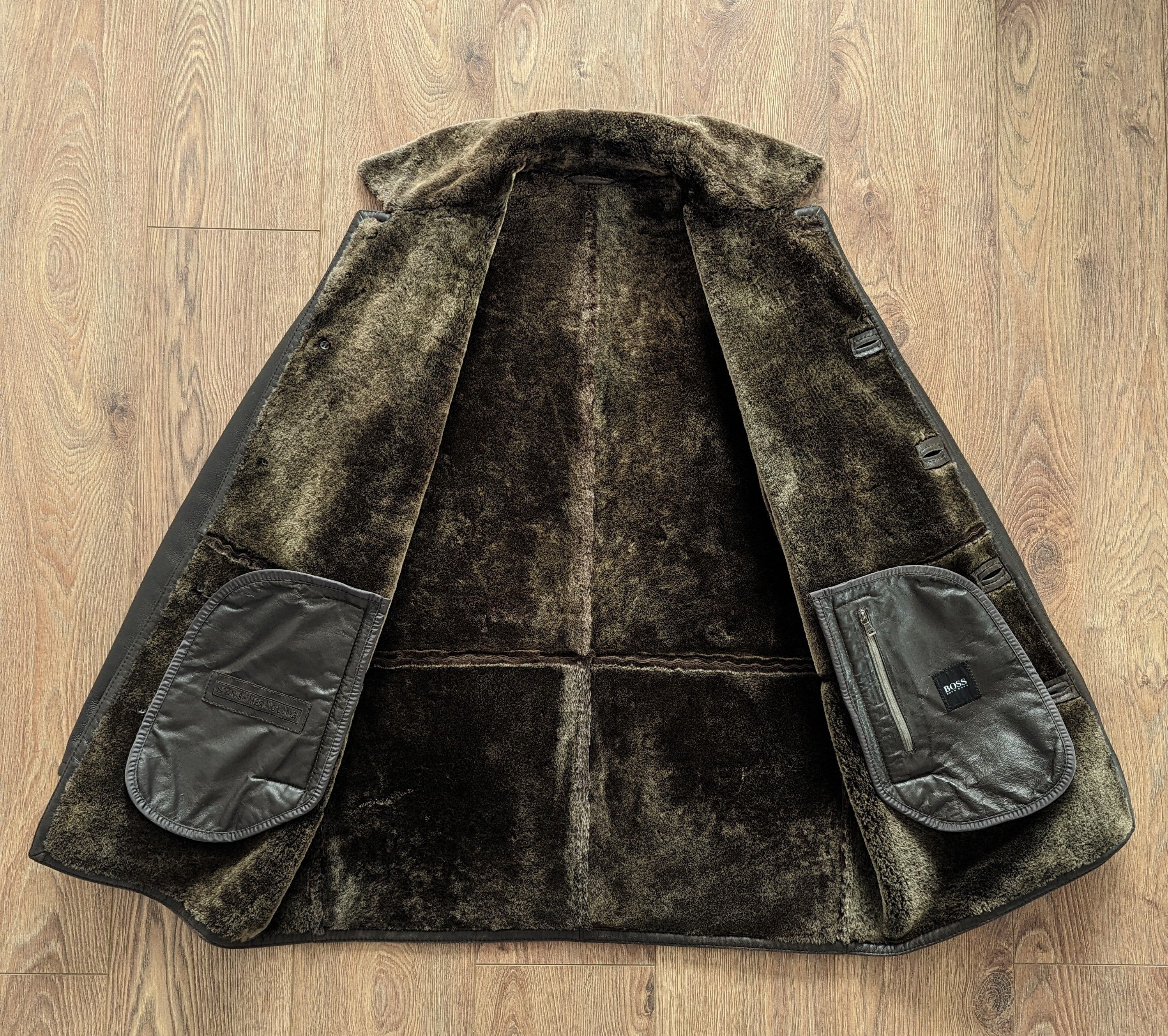 Hugo Boss HUGO BOSS Spanish Merino Lamb Brown Shearling Luxury Brand Size US L / EU 52-54 / 3 - 9 Thumbnail