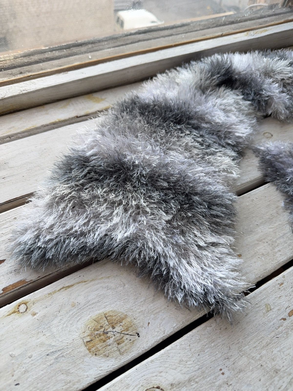 Vintage Avant Garde japanese fuzzy mohair Opium scarf vintage y2k Size ONE SIZE - 2 Thumbnail