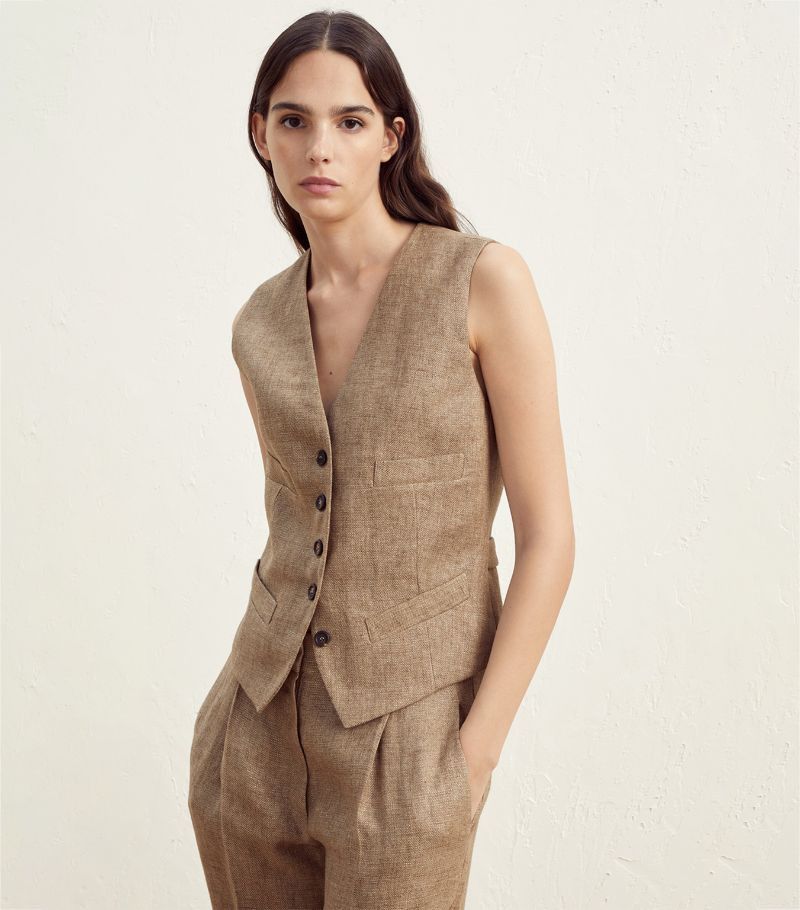 image of Brunello Cucinelli O1W1Db10524 Jacket In Beige, Women's (Size Large)