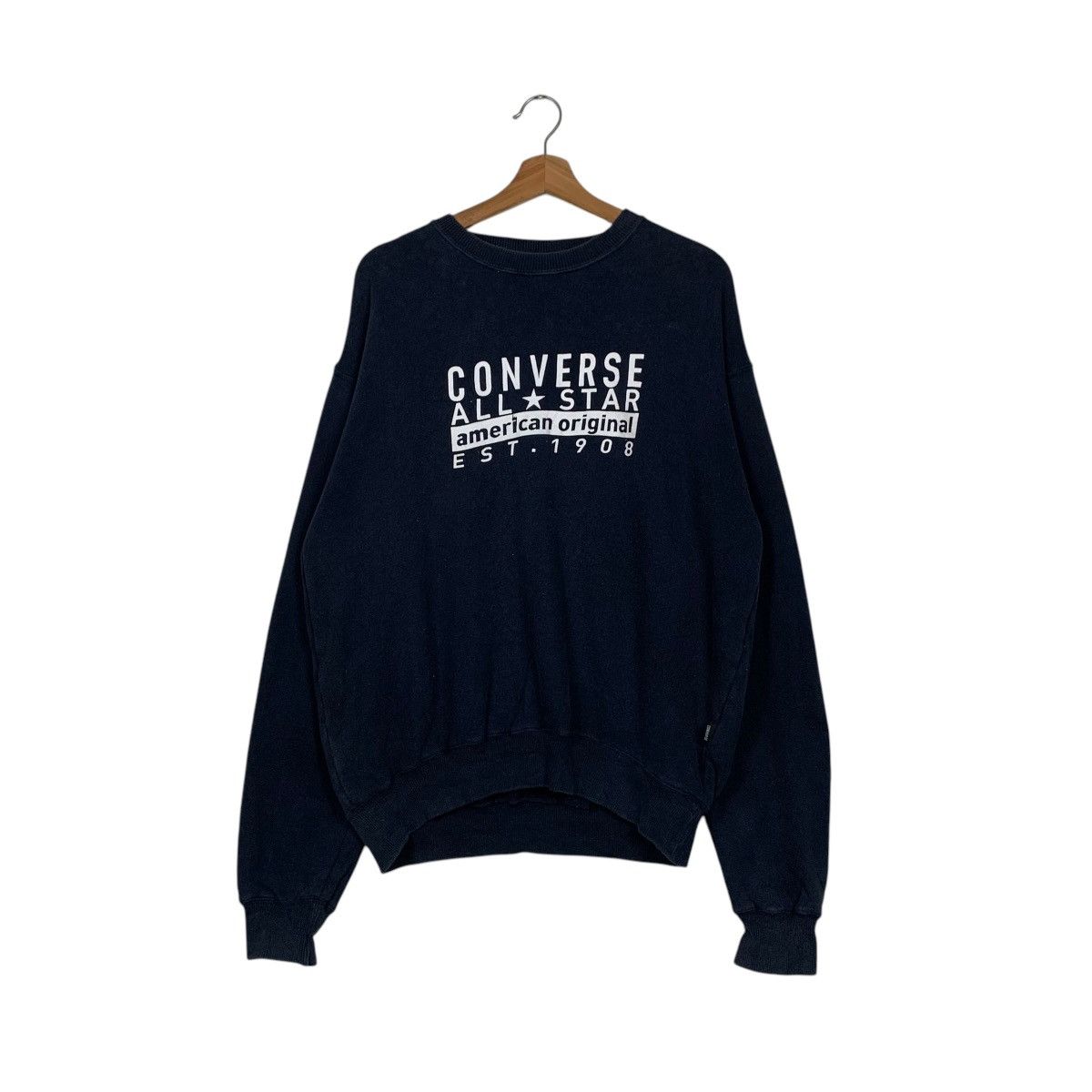 Converse CONVERSE Big Logo Crewneck Sweatshirt #1631-C73 Size US L / EU 52-54 / 3 - 1 Thumbnail