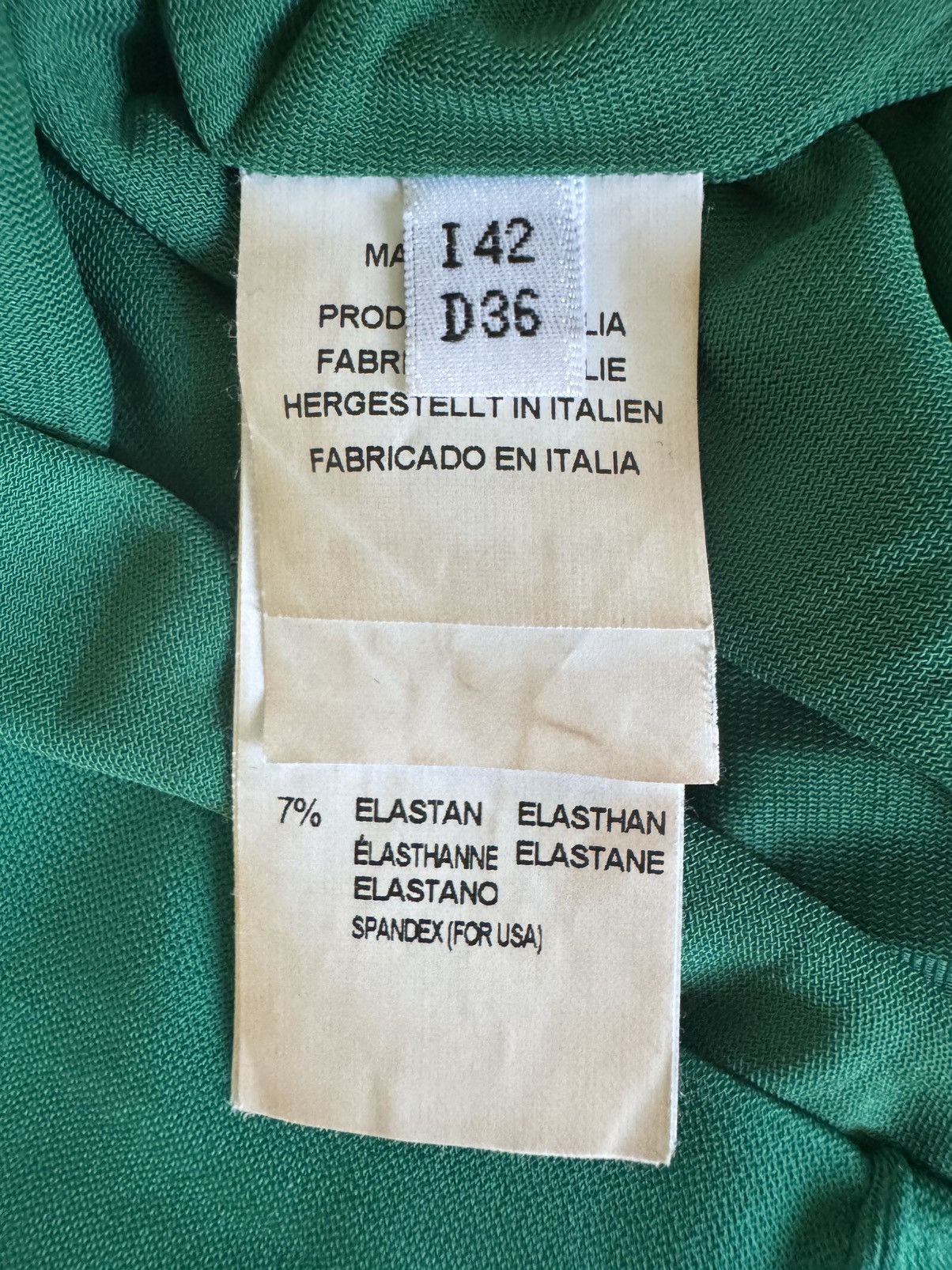 Blumarine BLUMARINE Green Jersey Bodycon Dress S Size M / US 6-8 / IT 42-44 - 6 Thumbnail