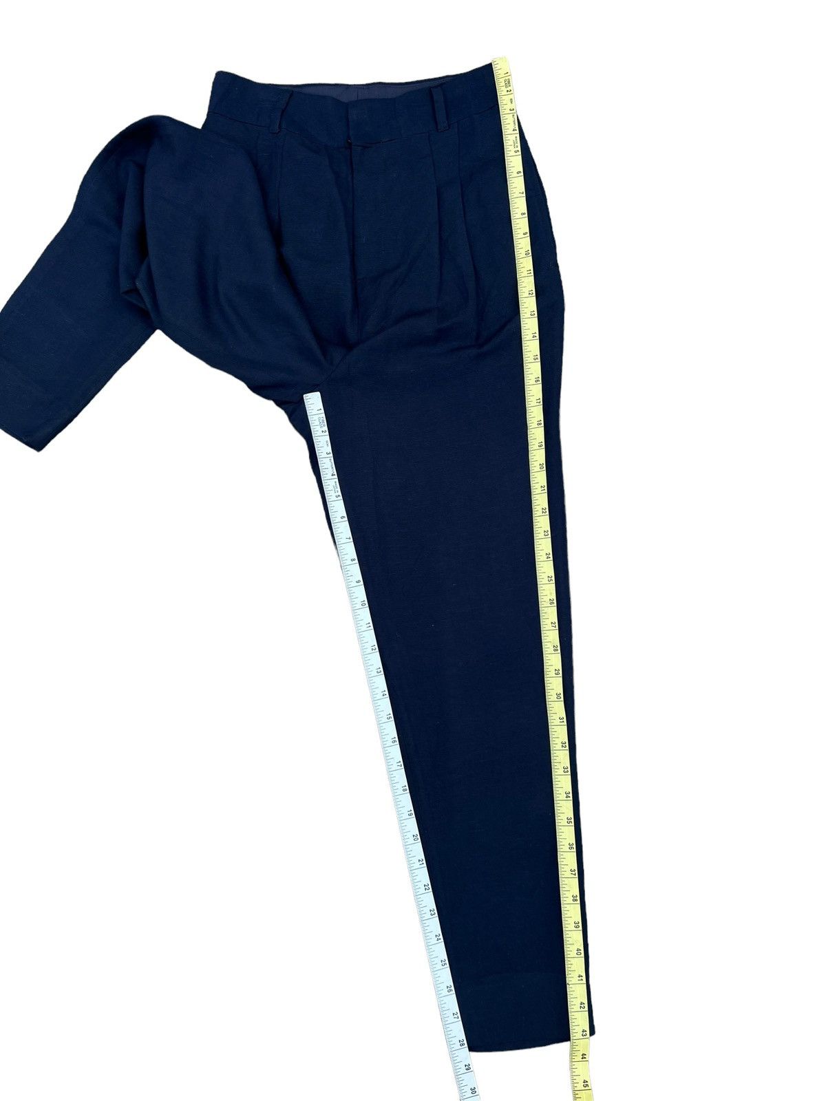 ato Ato Made in Japan Navy Blue Linen Trouser Pant Size US 29 - 5 Thumbnail